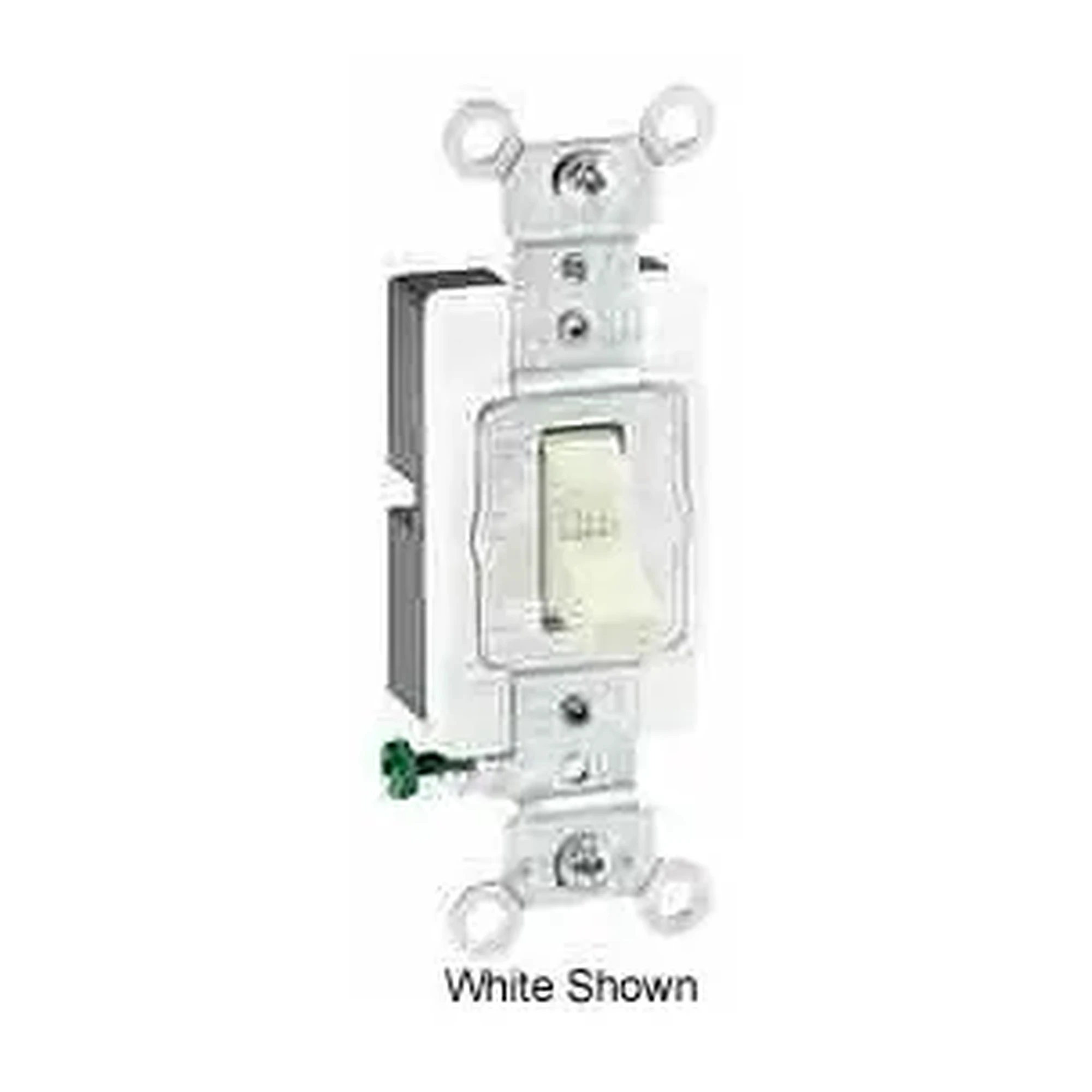 20A Single-Pole Quiet Toggle Wall Switch, Light Almond