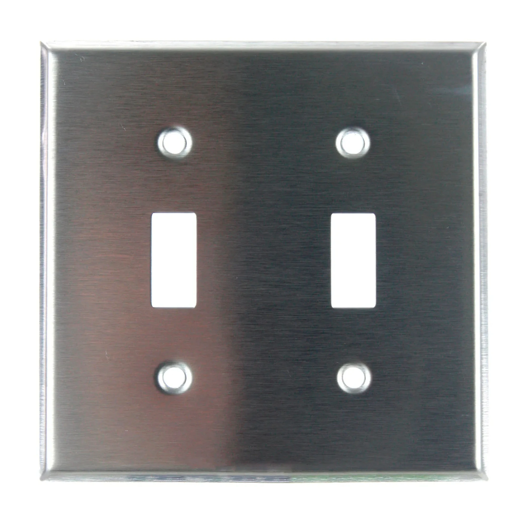 2-Gang Gray Steel Toggle Switch Plate, 12-Pack