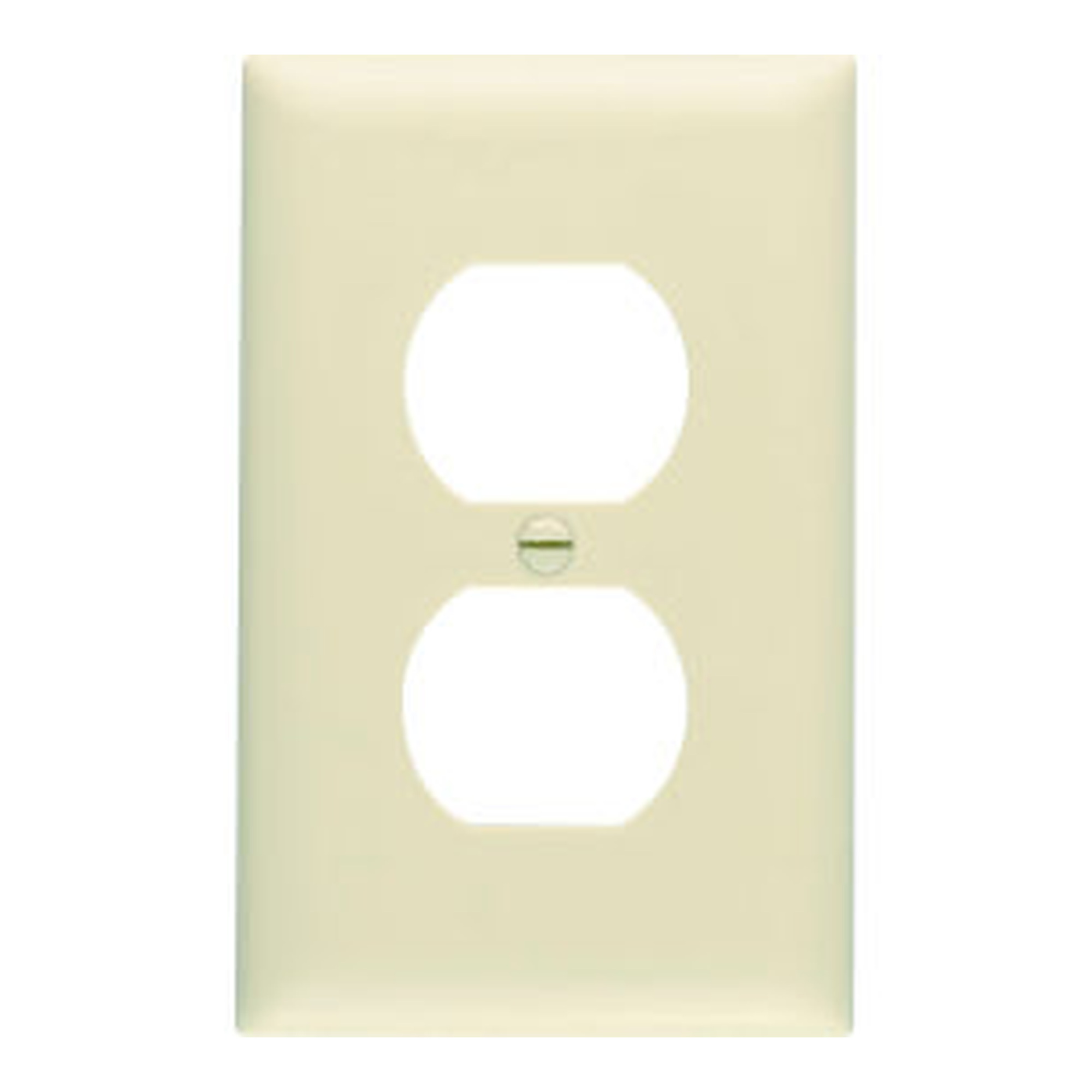 Single-Gang Duplex Receptacle Wall Plate, Ivory