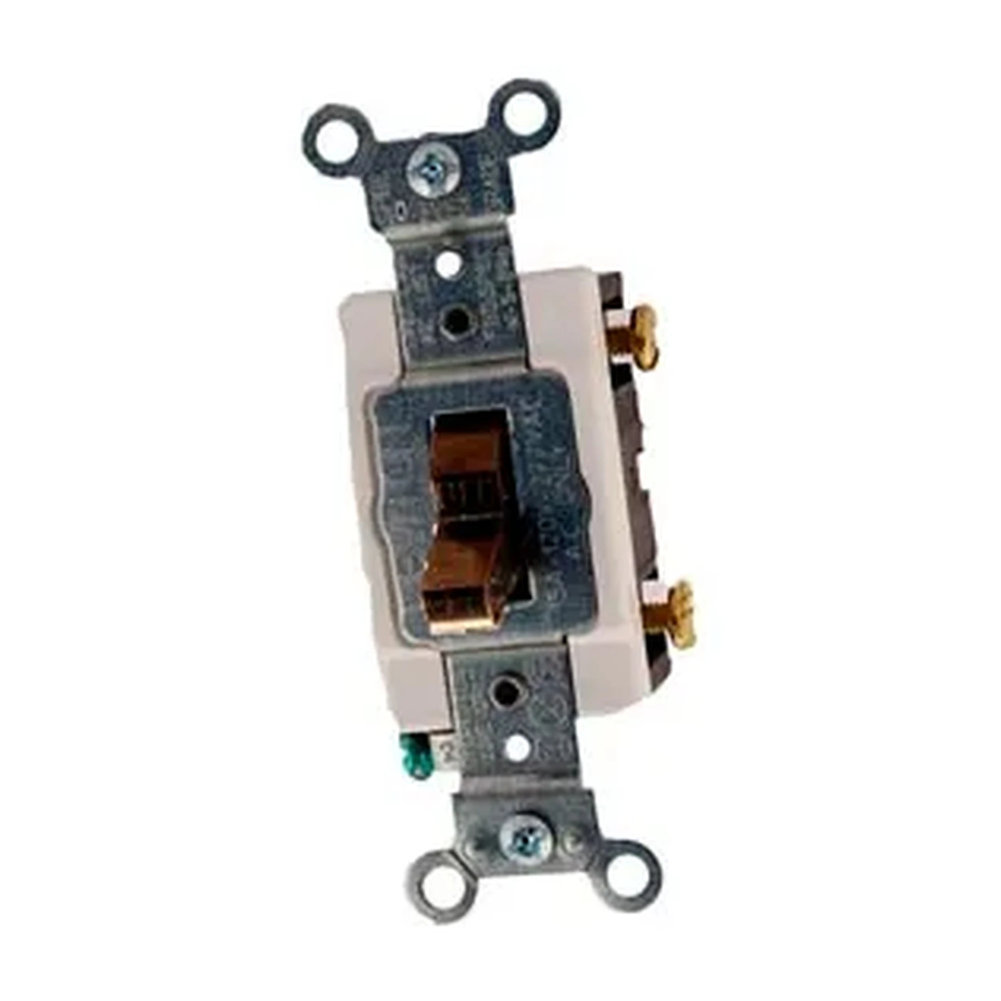 15 Amp 120/277V Single-Pole Quiet Toggle Wall Switch, Brown