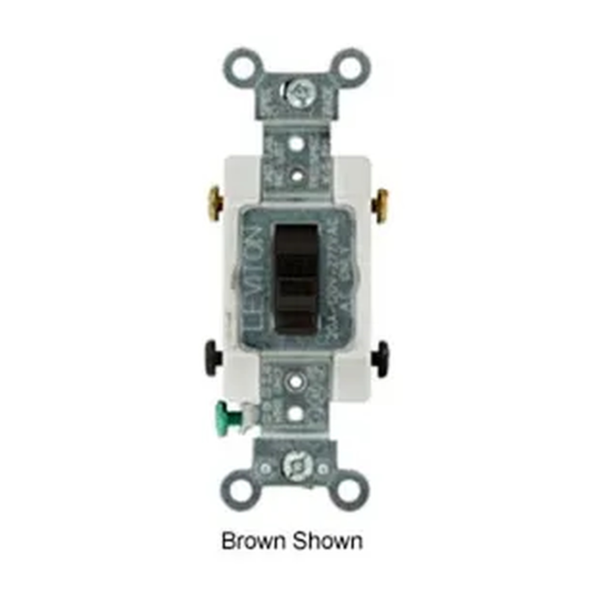 20A 120/277V Double-Pole Toggle Wall Switch, Black