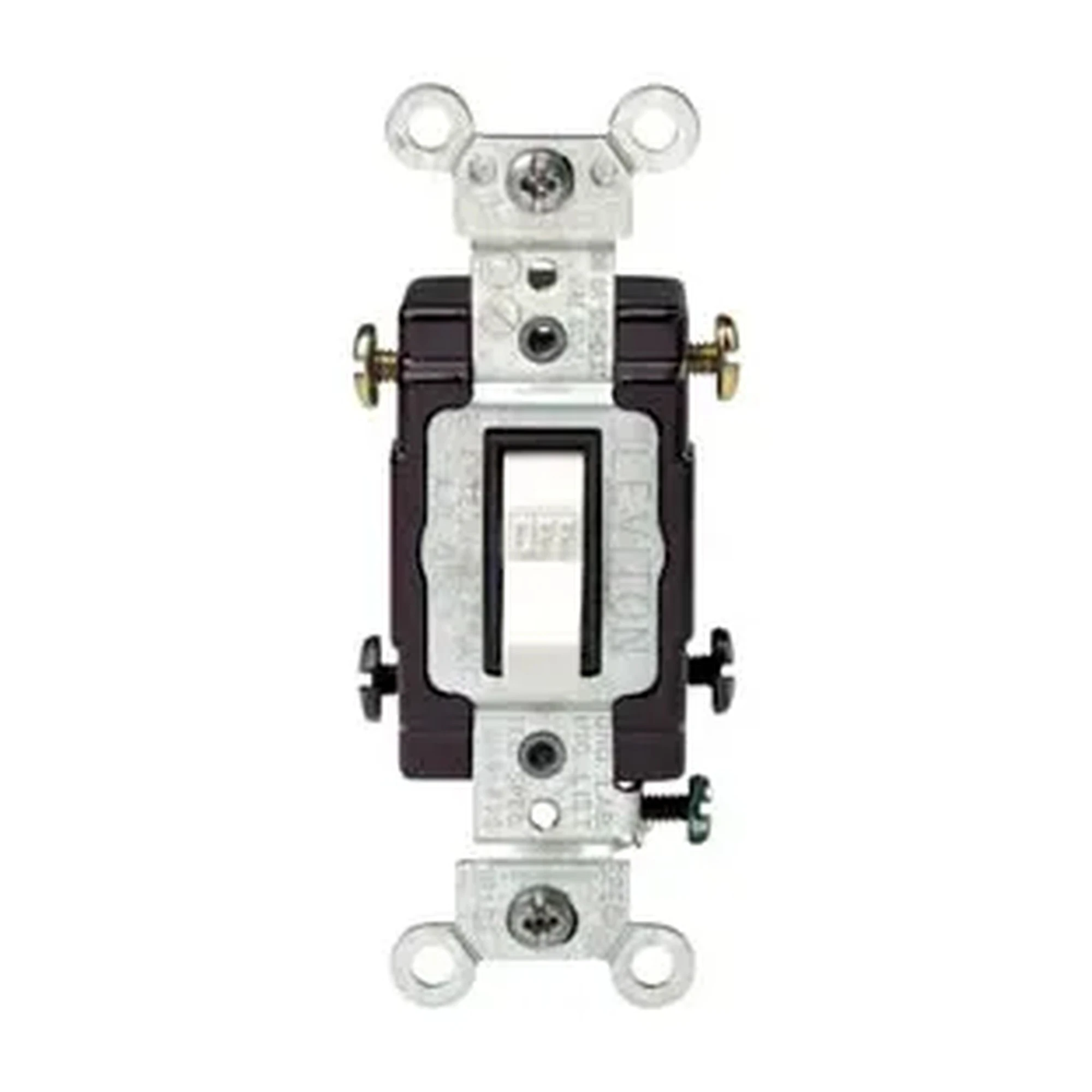 20A 120/277V Double-Pole Grounding Toggle Wall Switch, White - Model CS220-2W