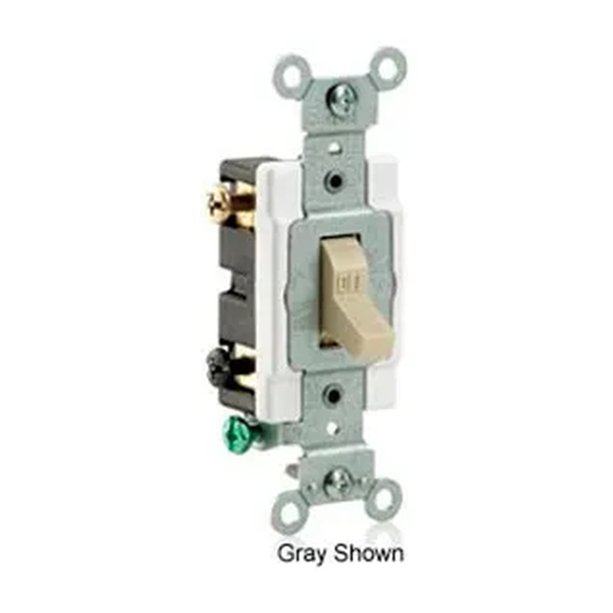 15A Double-Pole Quiet Toggle Wall Switch, White