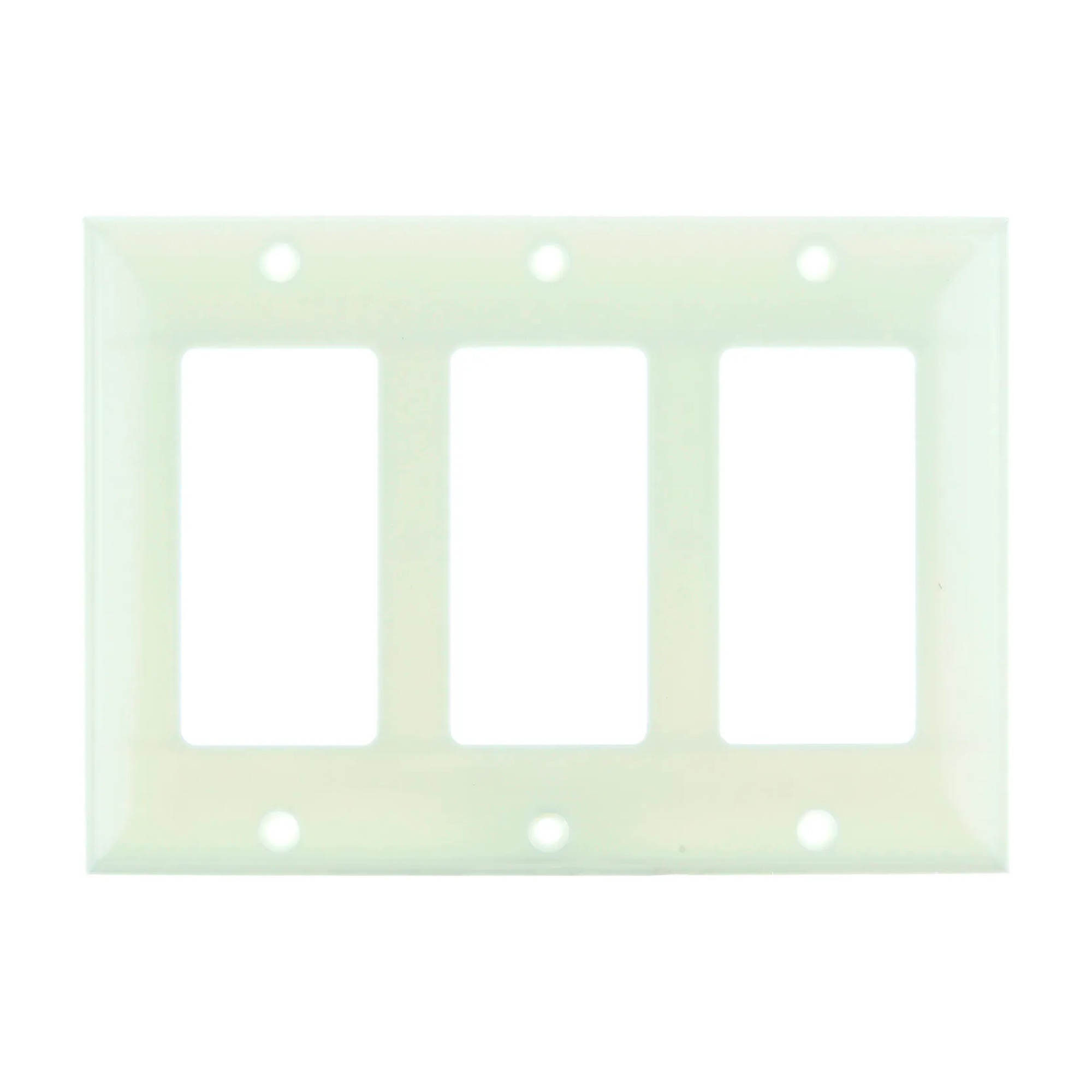 3-Gang Decorative Switch and Receptacle Plate, Almond, 12-Pack