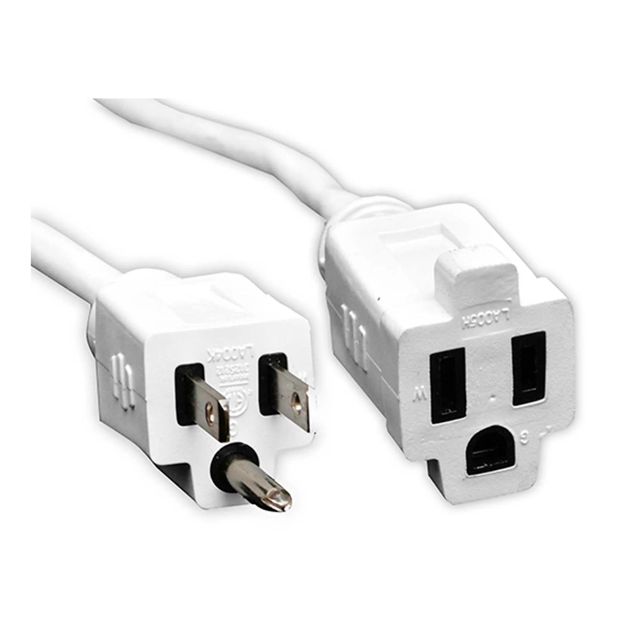 White 25-foot 16/3 SJTW heavy-duty extension cord