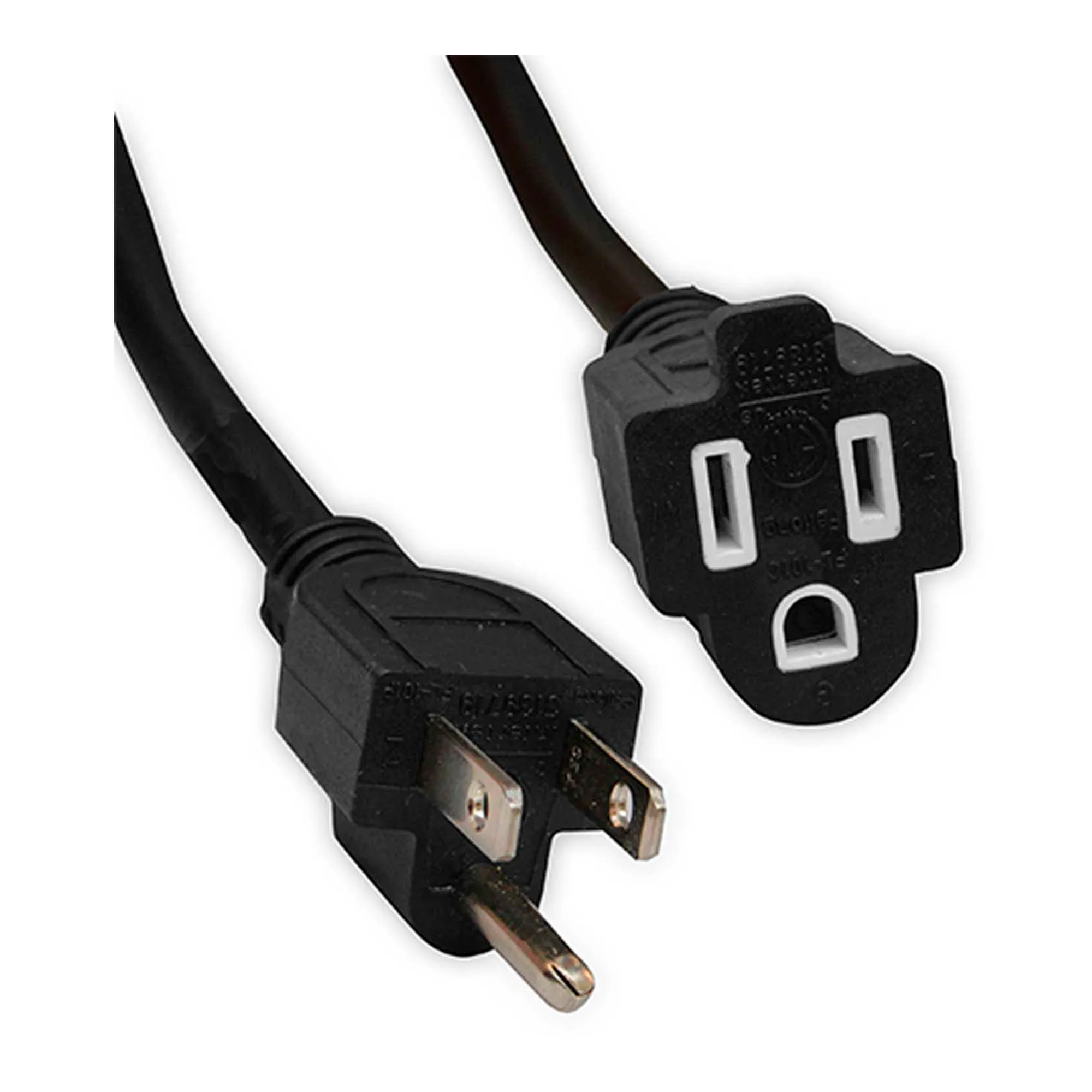 Black 15 ft. 16/3 SJTW heavy-duty extension cord with molded plugs