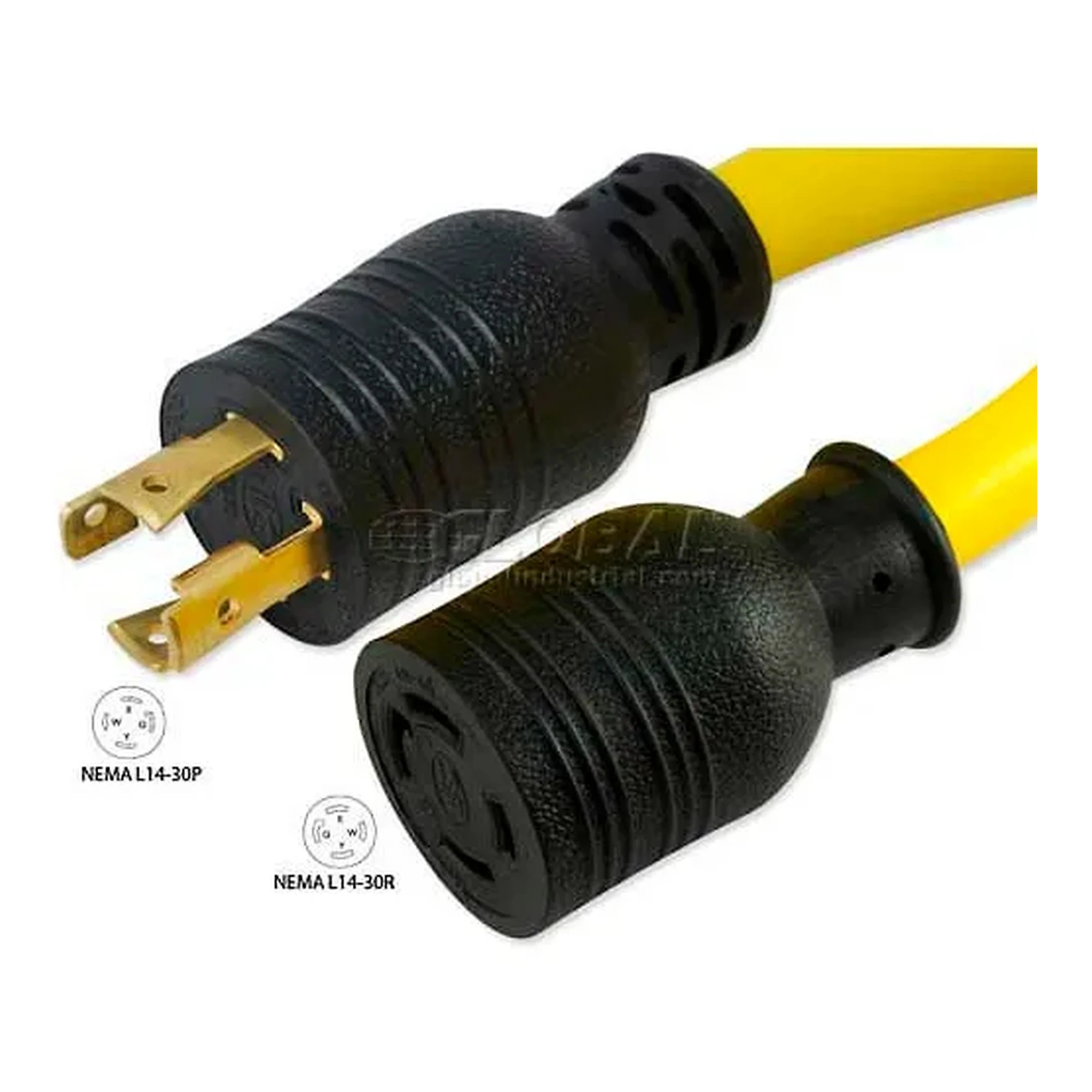 50 ft 30A Locking Generator Extension Cord, NEMA L14-30
