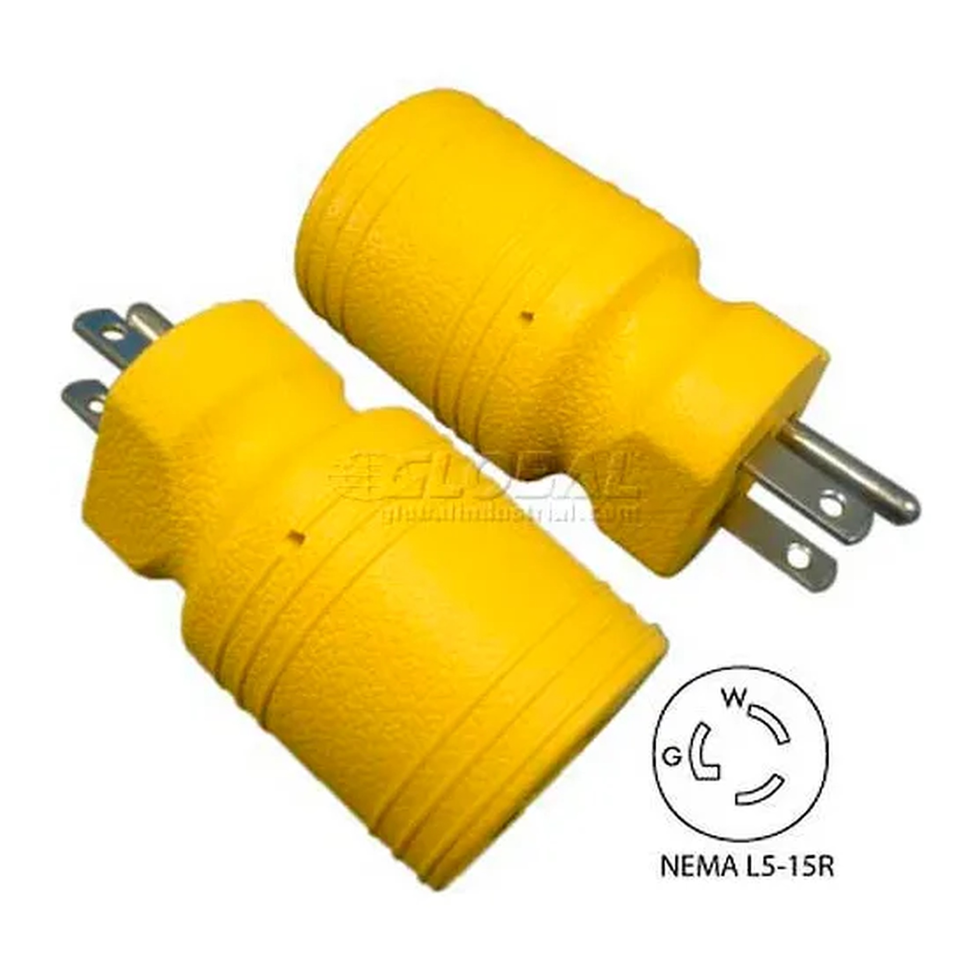 15 Amp Locking Adapter, Yellow