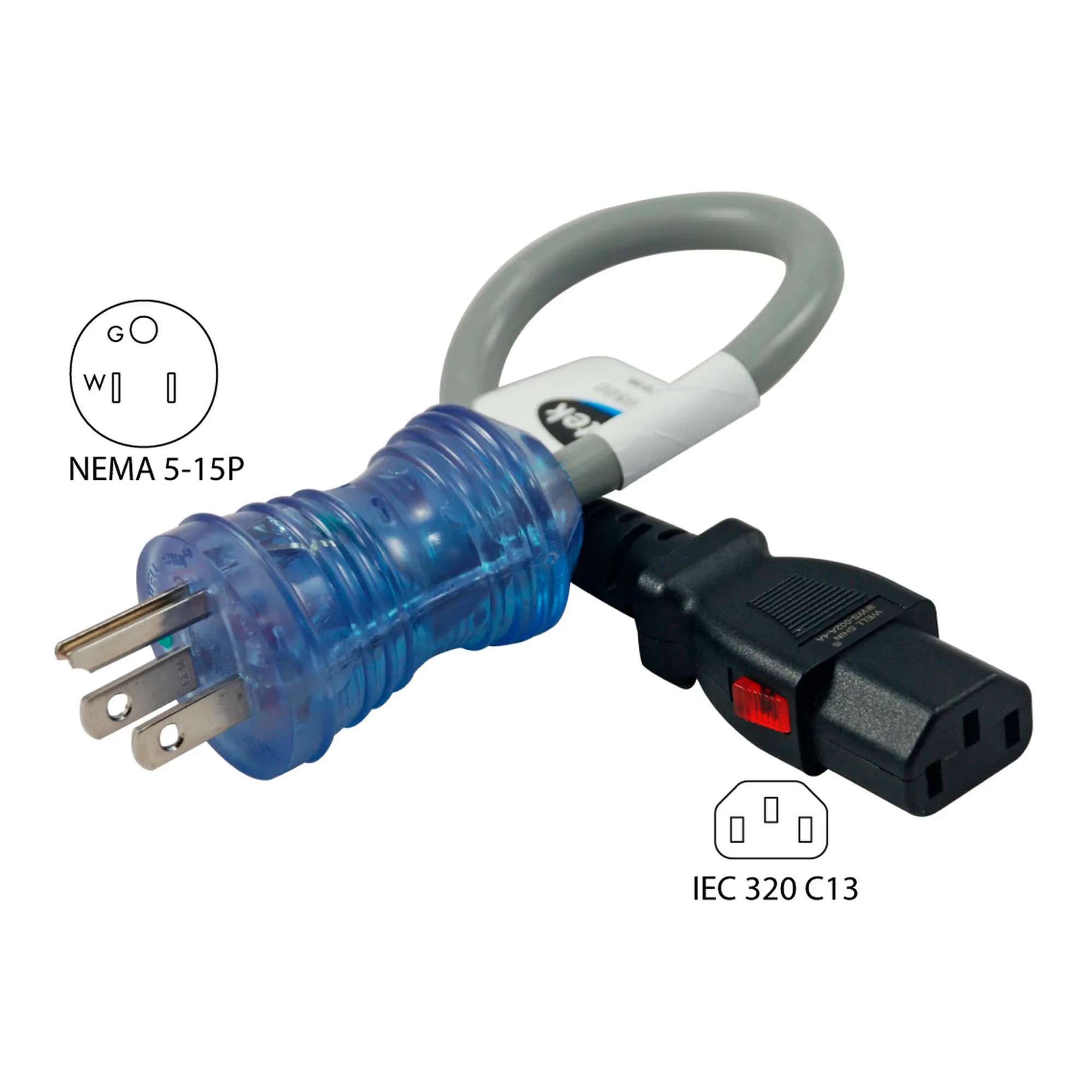 13-Amp Hospital-Grade Push-Lock Power Cord