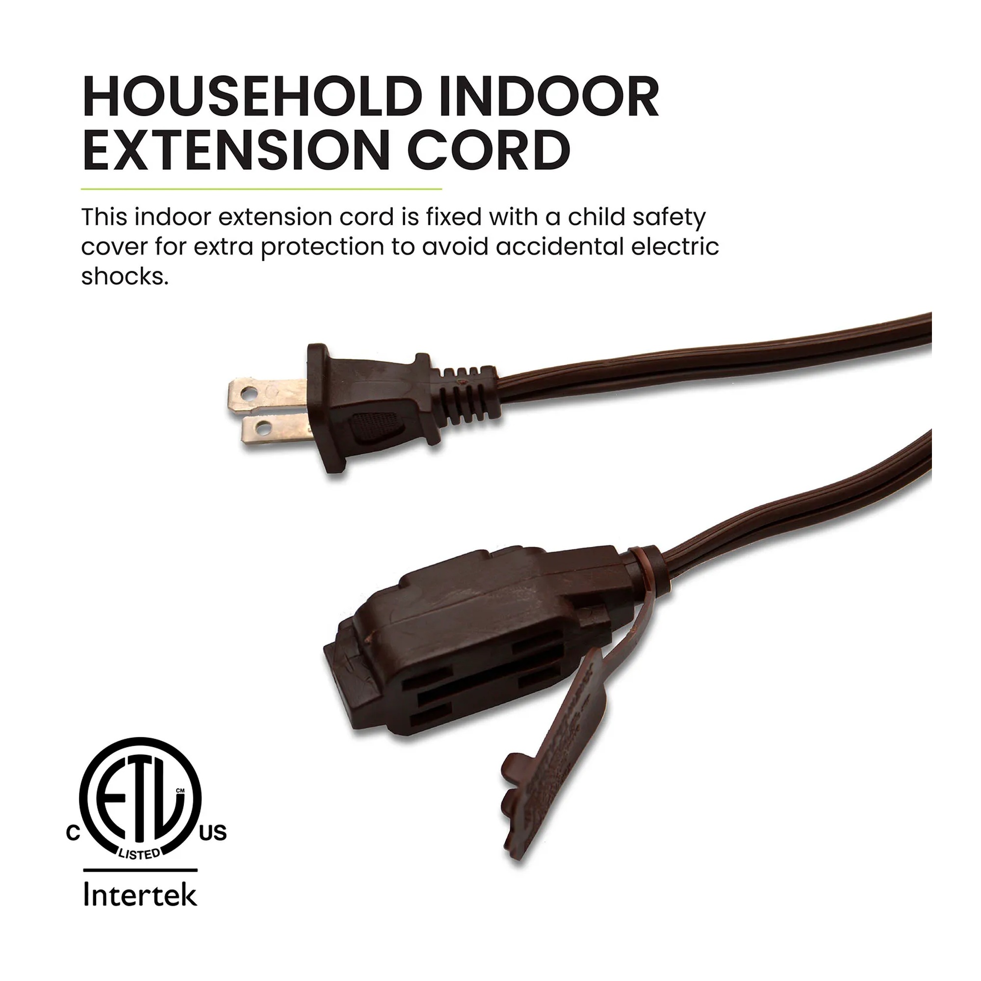 Brown 6-foot household extension cord