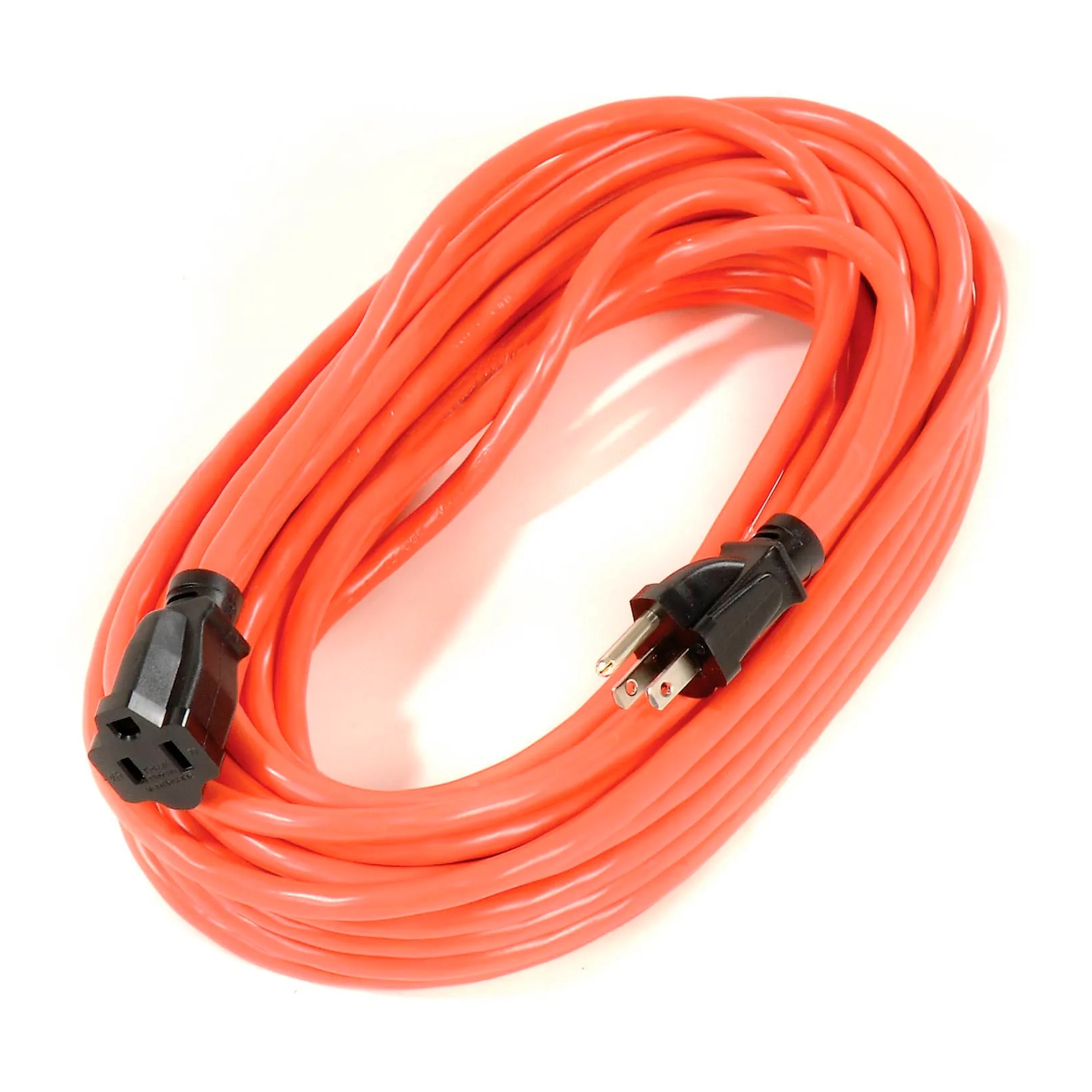 Orange 50-foot three-conductor 16/3 SJTW-A extension cord