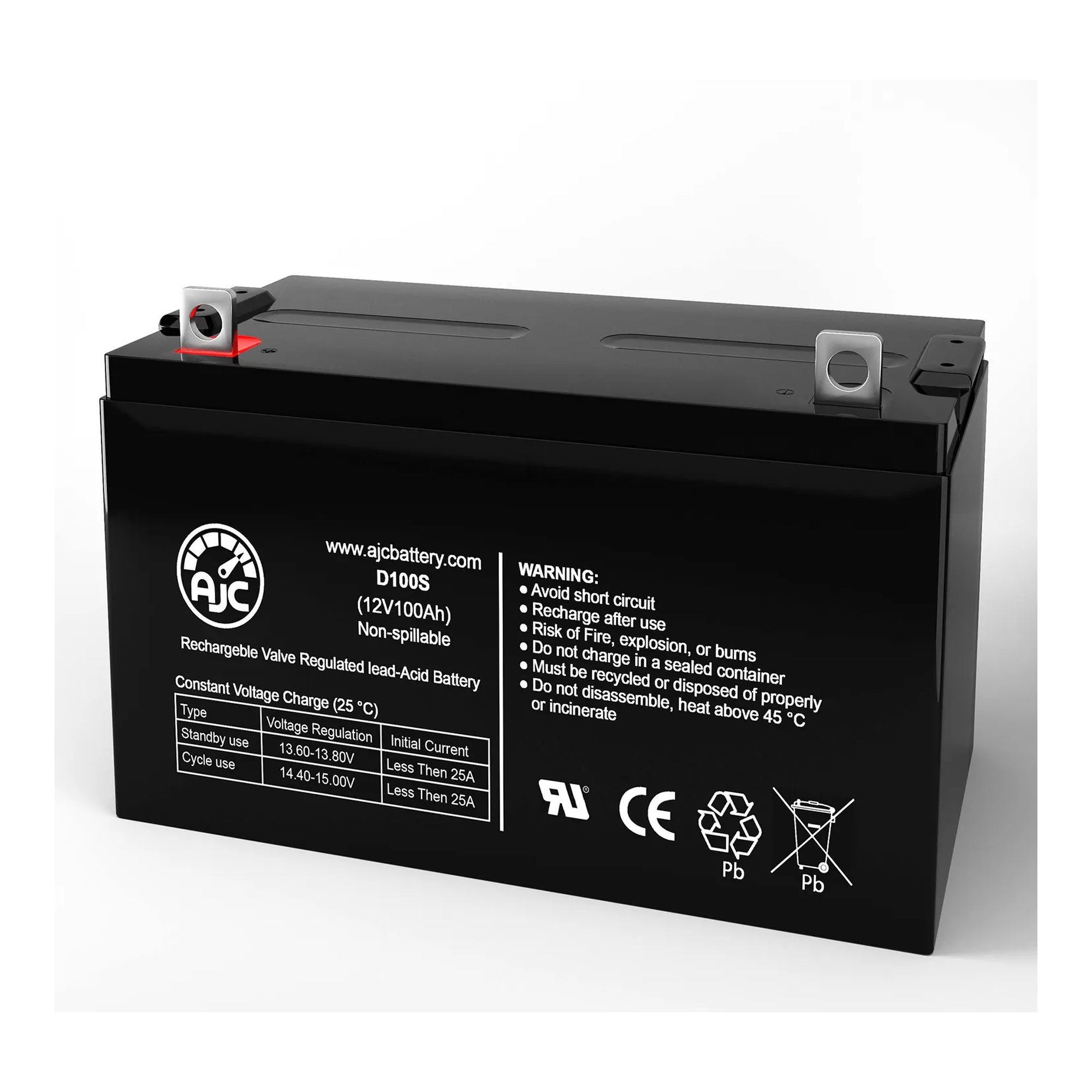 12V 100Ah AGM Replacement Battery for MSL04-10A Solar Generator