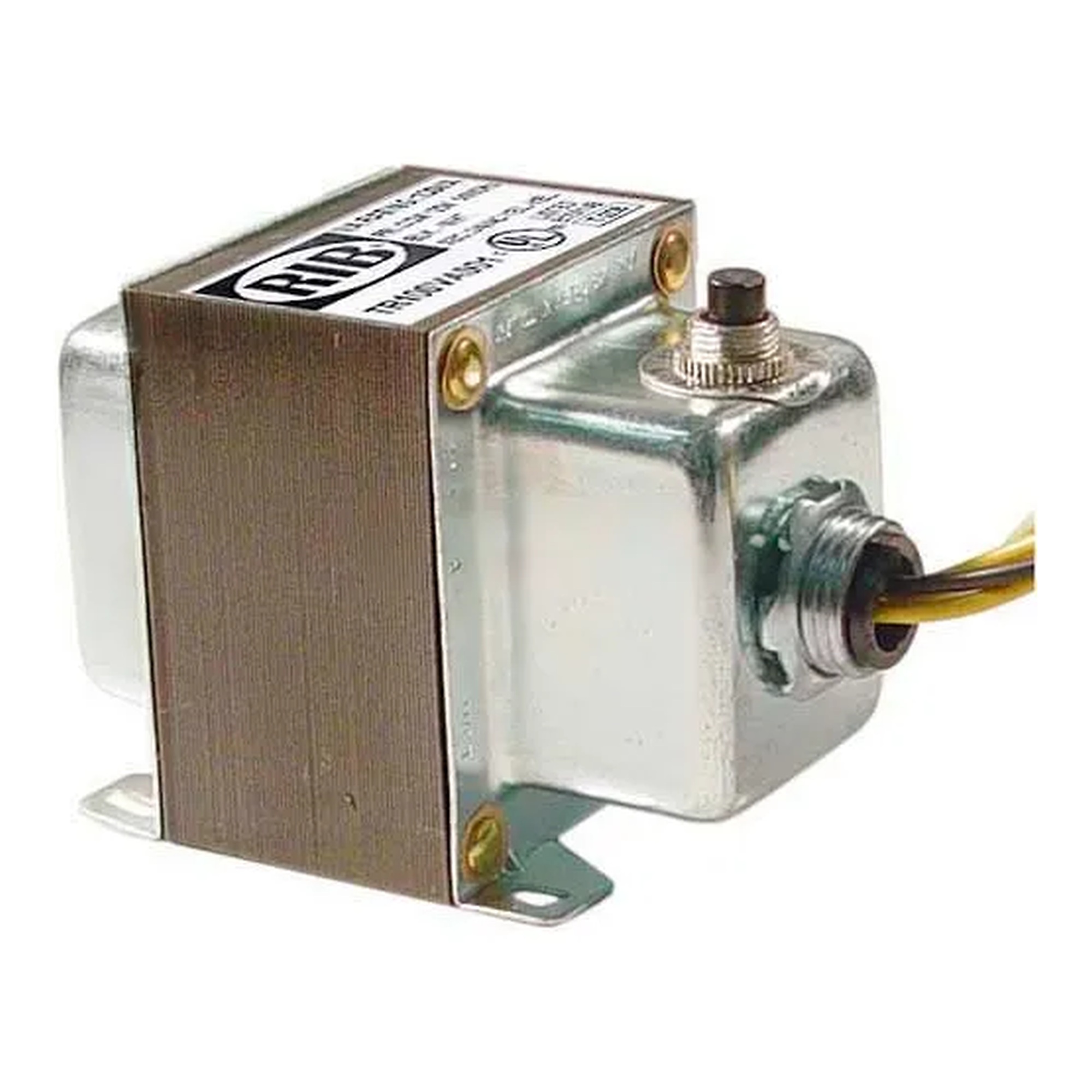 100 VA 120-24V Single-Hub Foot-Mount Transformer with Circuit Breaker