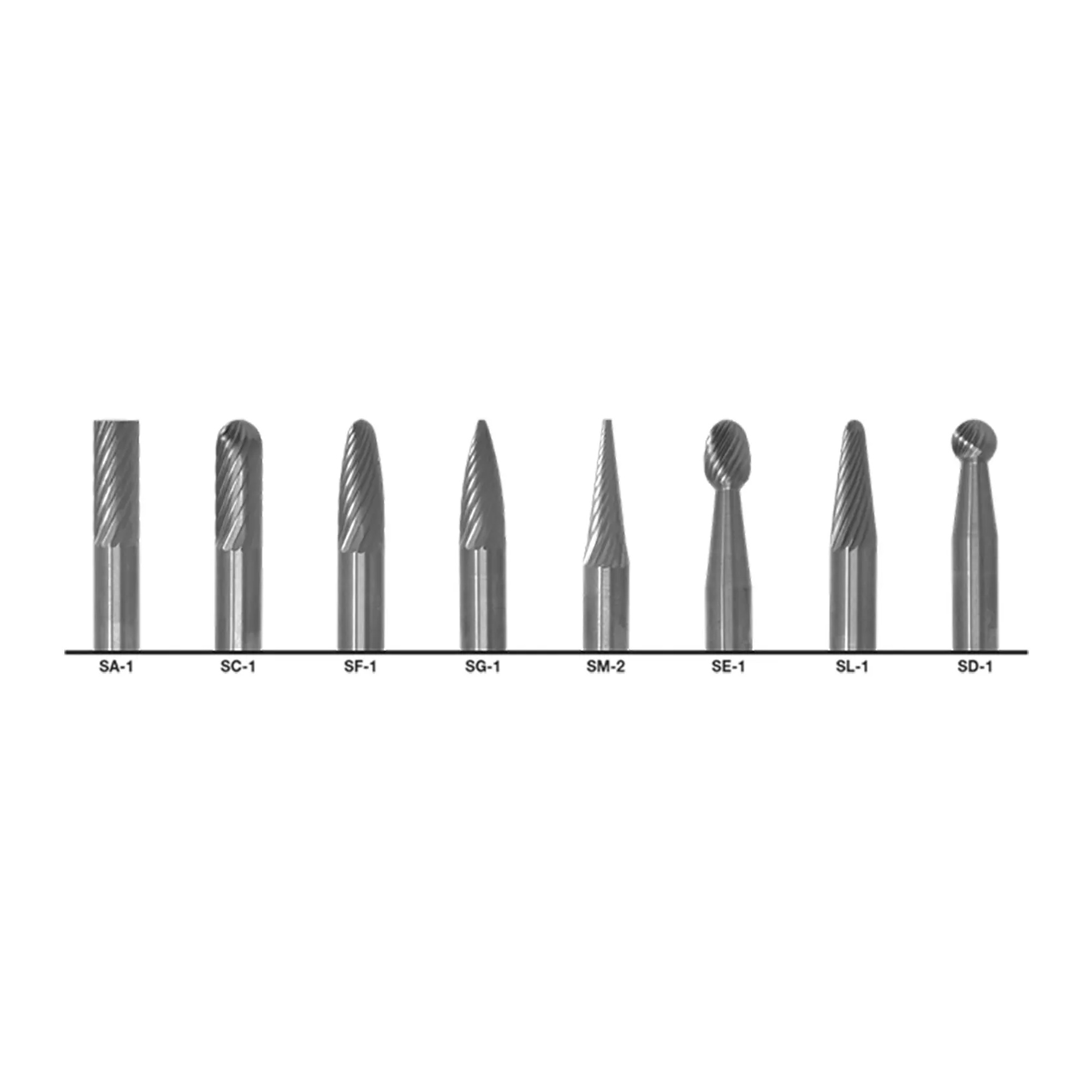 8-Piece Double-Cut Burr Set with 1/4 in. Shank