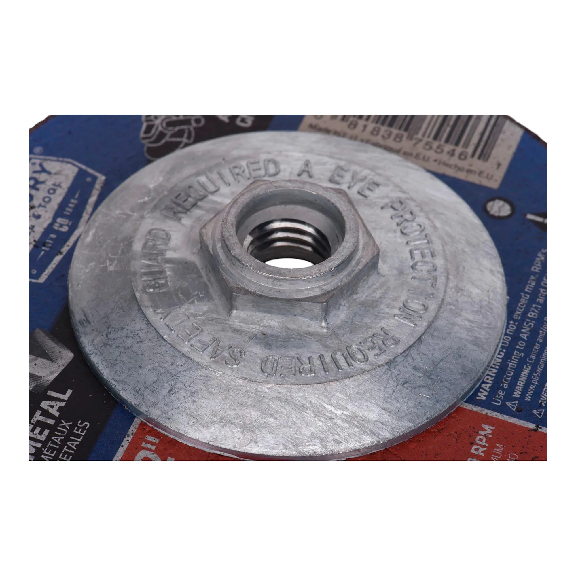 4-1/2 inch Type 27 aluminum oxide depressed center grinding wheel with 5/8-11 threaded connection