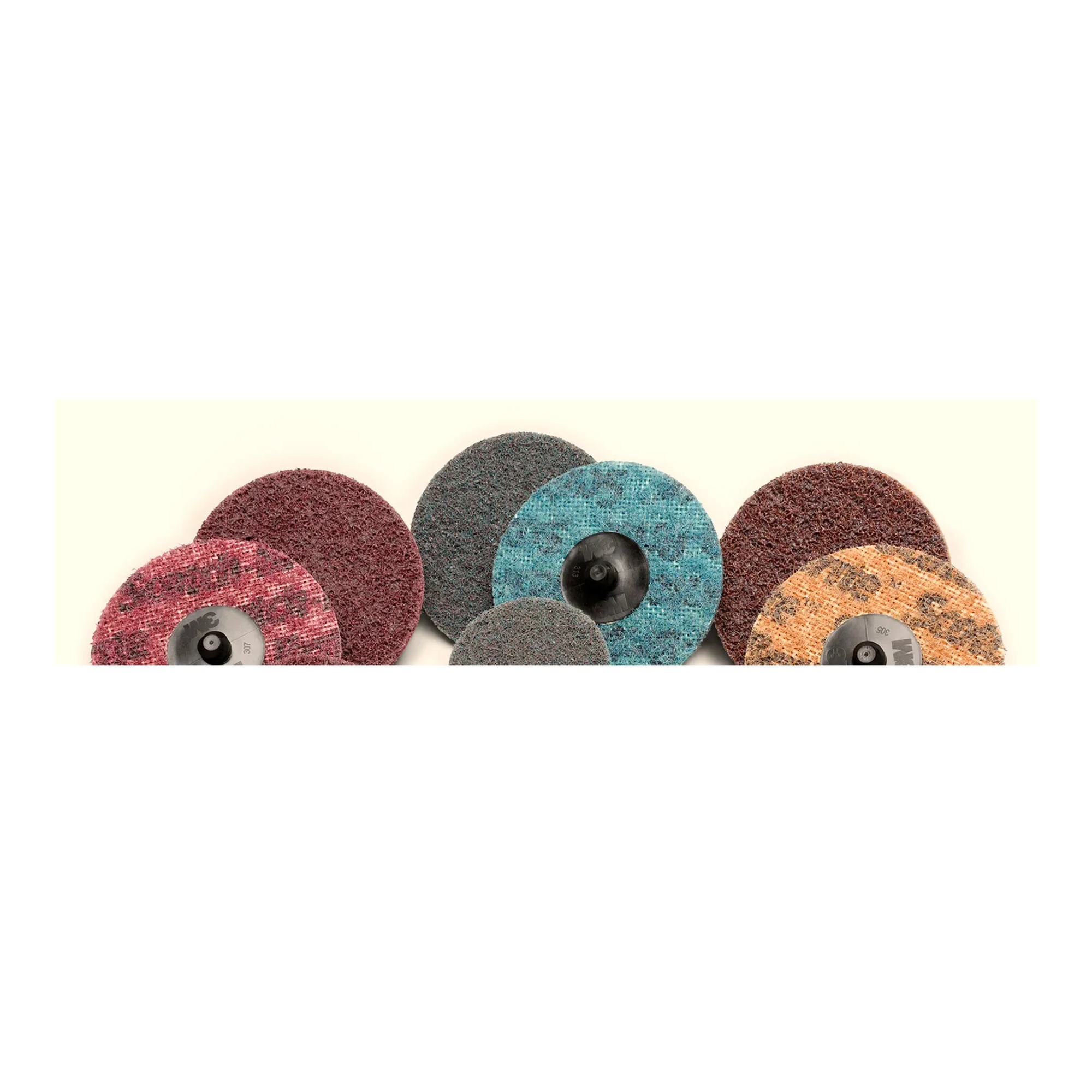 Red 3-inch surface conditioning quick-change disc