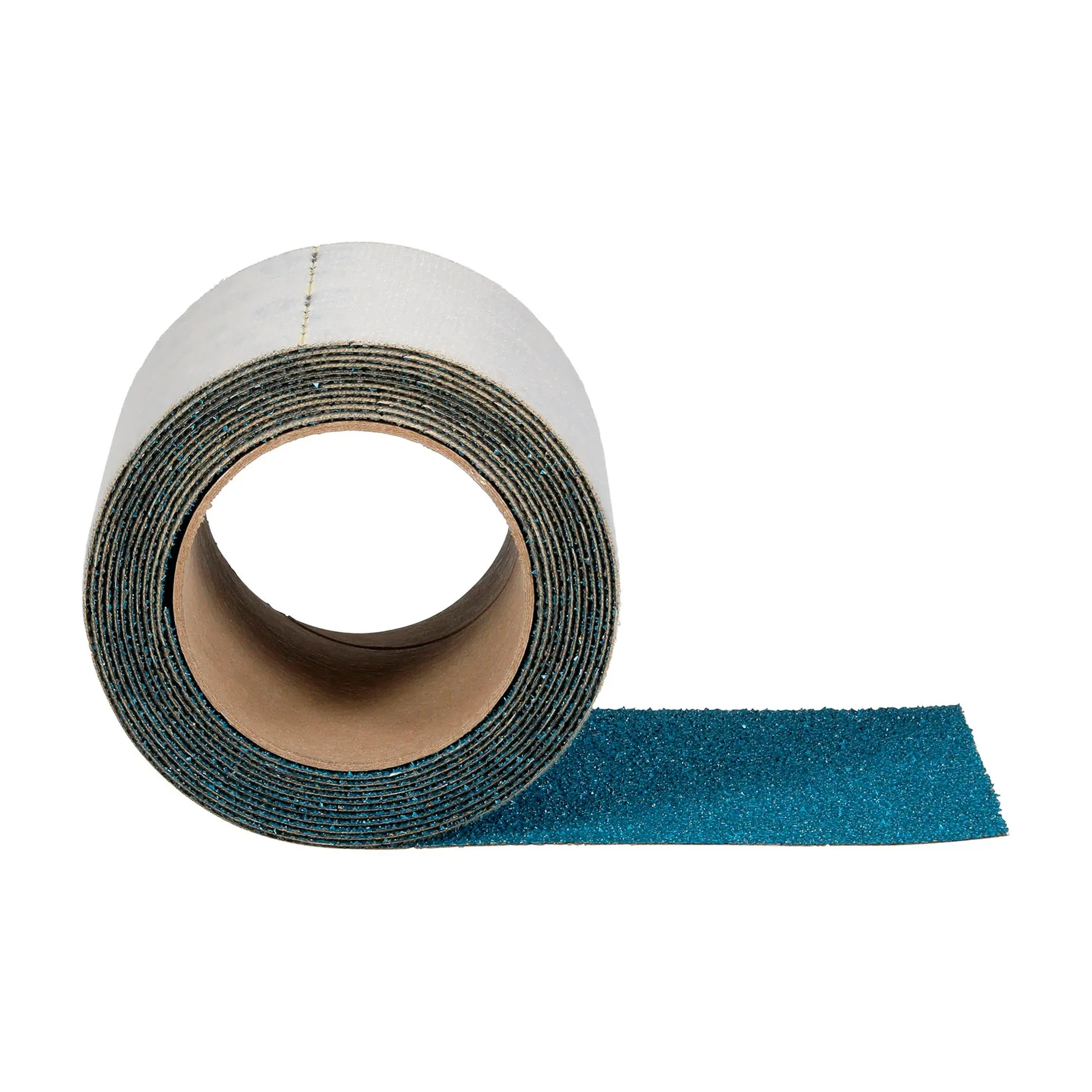 Blue hook-and-loop abrasive sheet roll with 36E grit