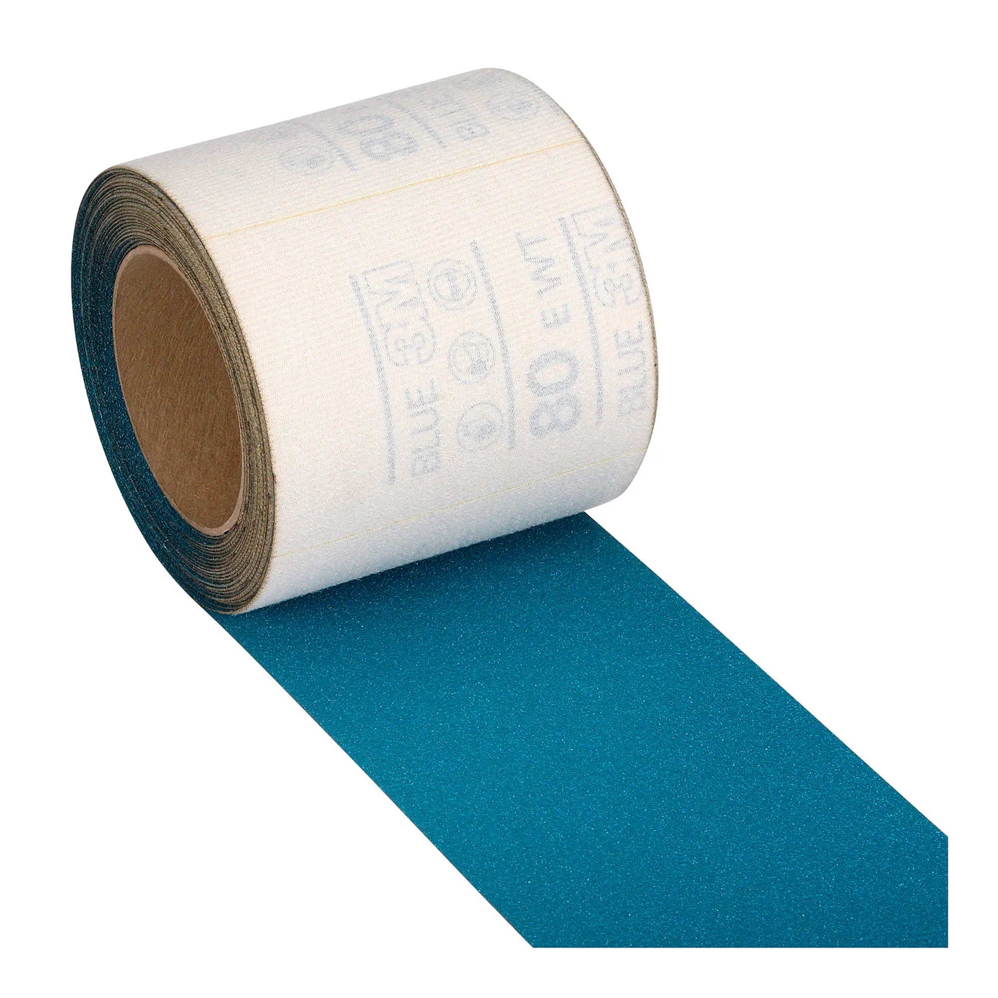 Blue aluminum oxide hook-and-loop abrasive sheet roll
