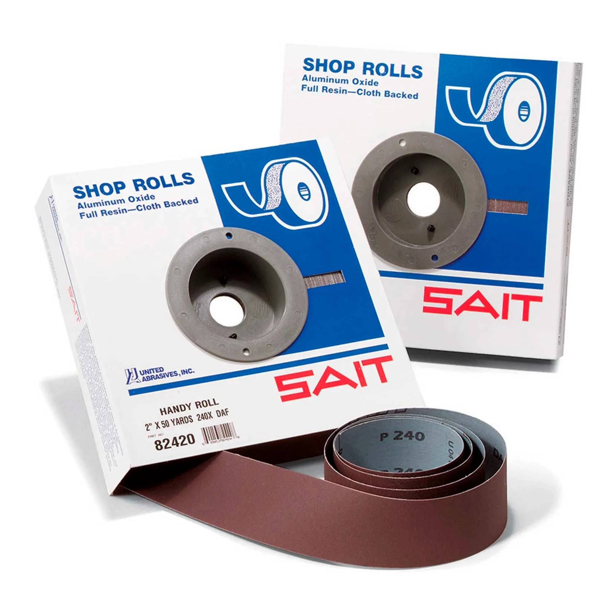 Aluminum Oxide Shop Roll, 1-1/2 in. x 50 yd., 50 Grit