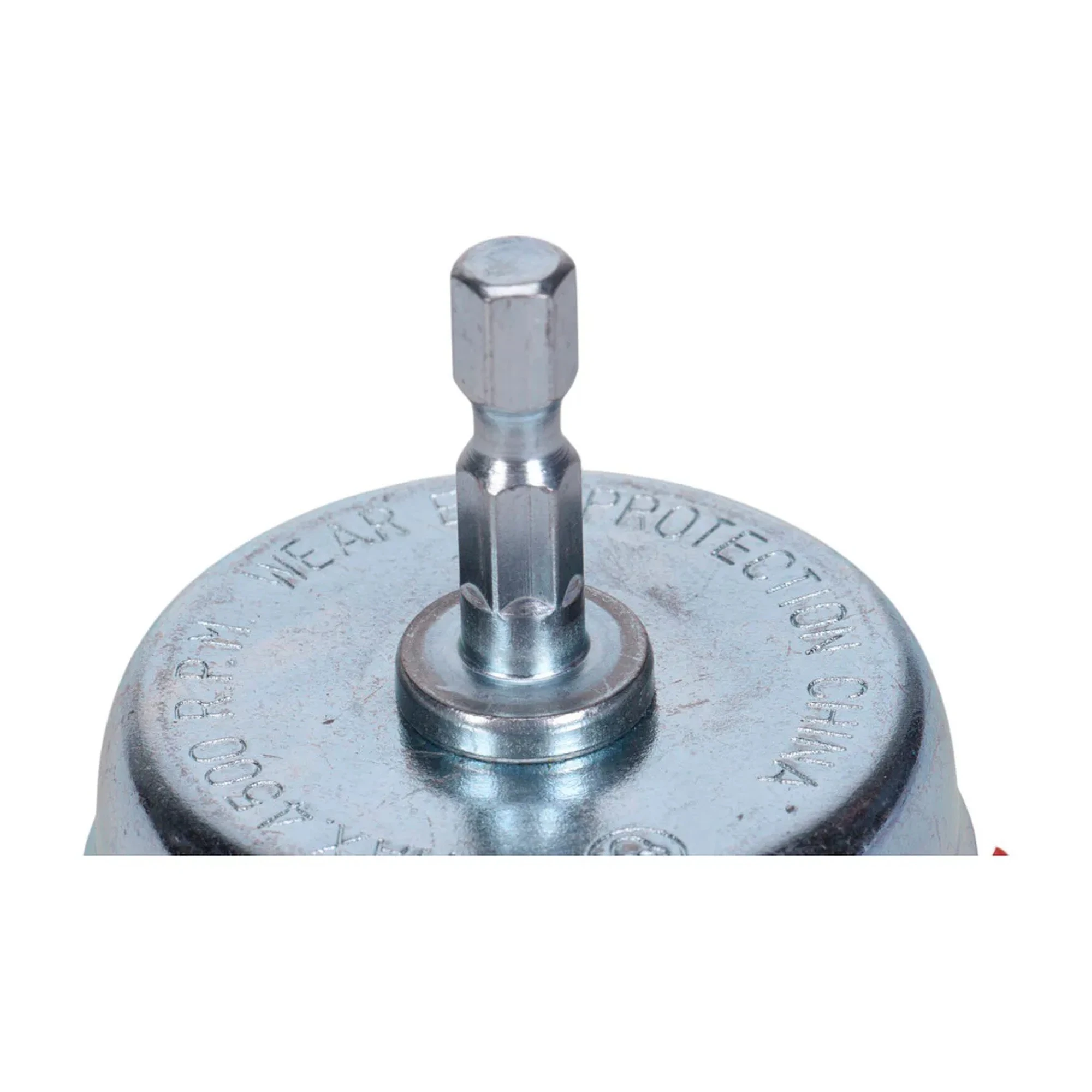 3-inch nylon abrasive cup brush with quick-change shank