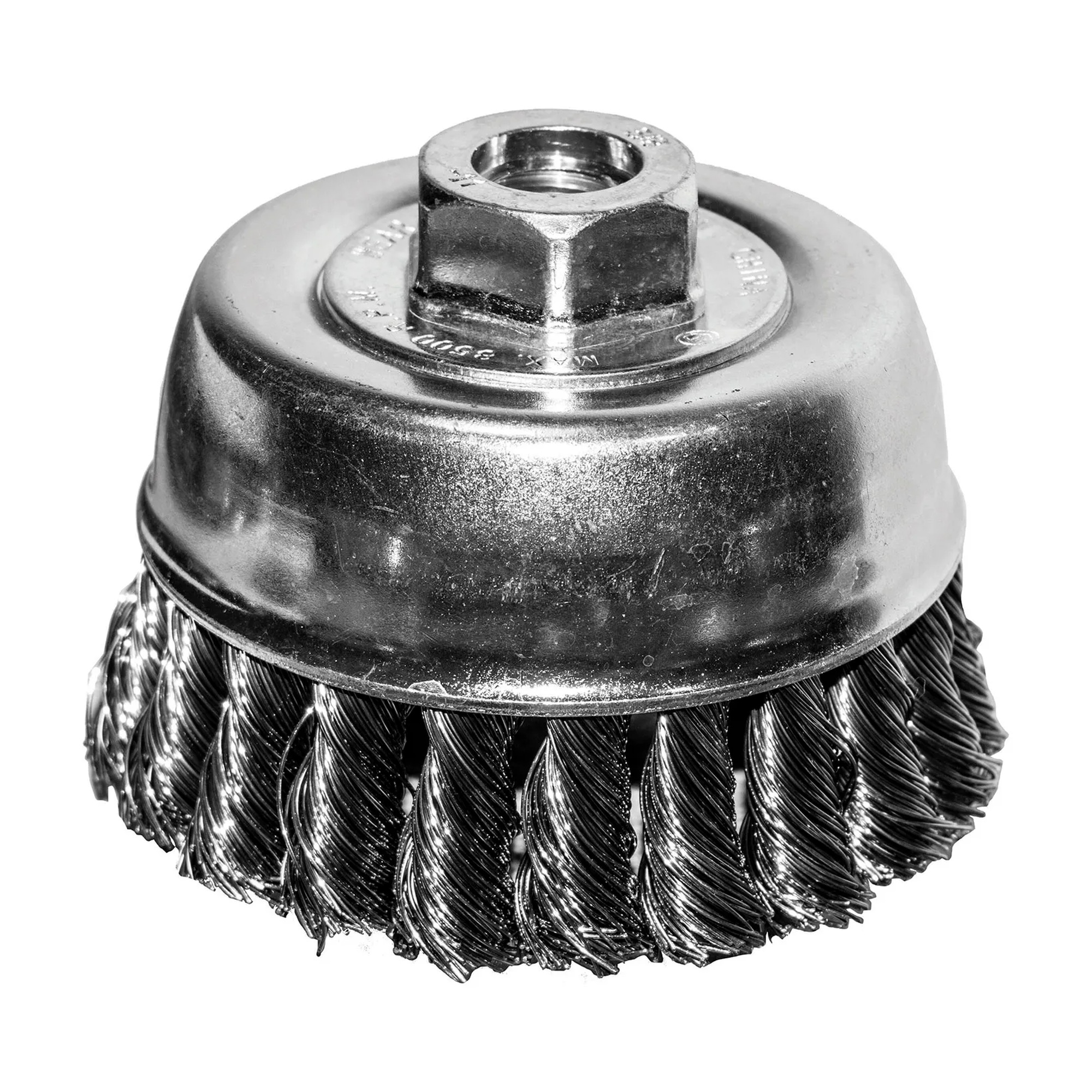 3-Inch Knotted Steel Angle Grinder Cup Brush