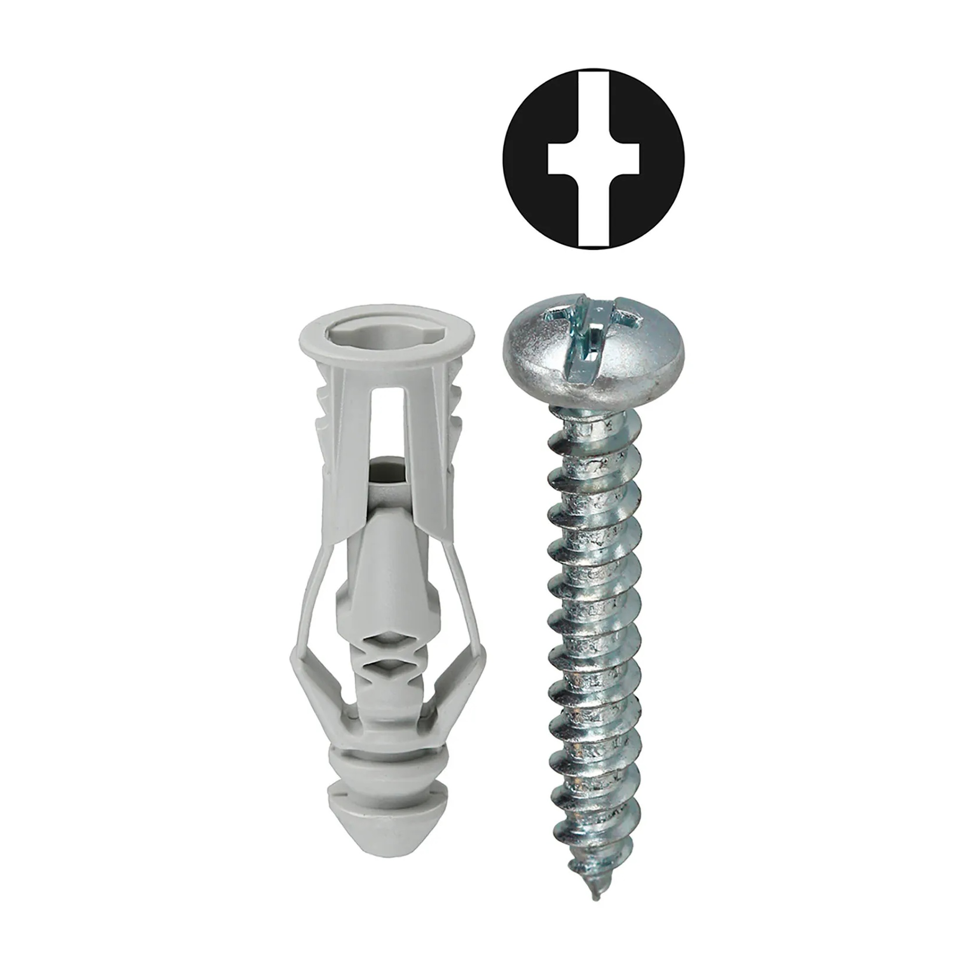 Triple-Grip Drywall Anchor Kit with #8 Combo Pan Head Screws