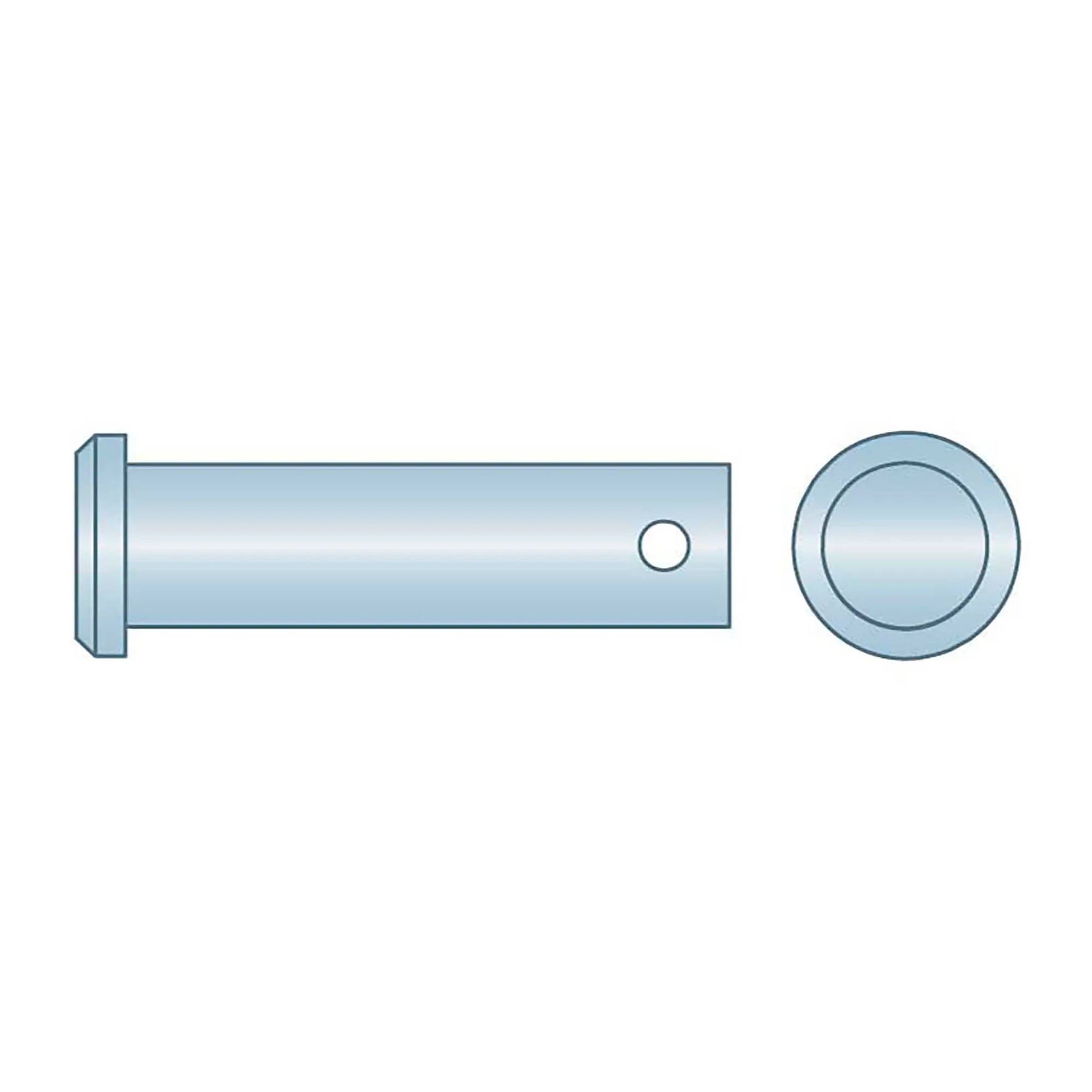 3/4 in. x 6 in. Low-Carbon Steel Clevis Pin, Clear Zinc Finish
