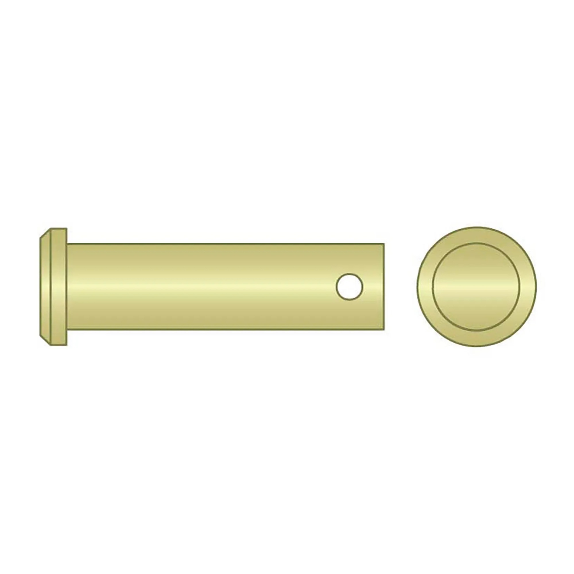 3/8 in. x 4 in. Low Carbon Steel Clevis Pin, Yellow Zinc, 25-Pack