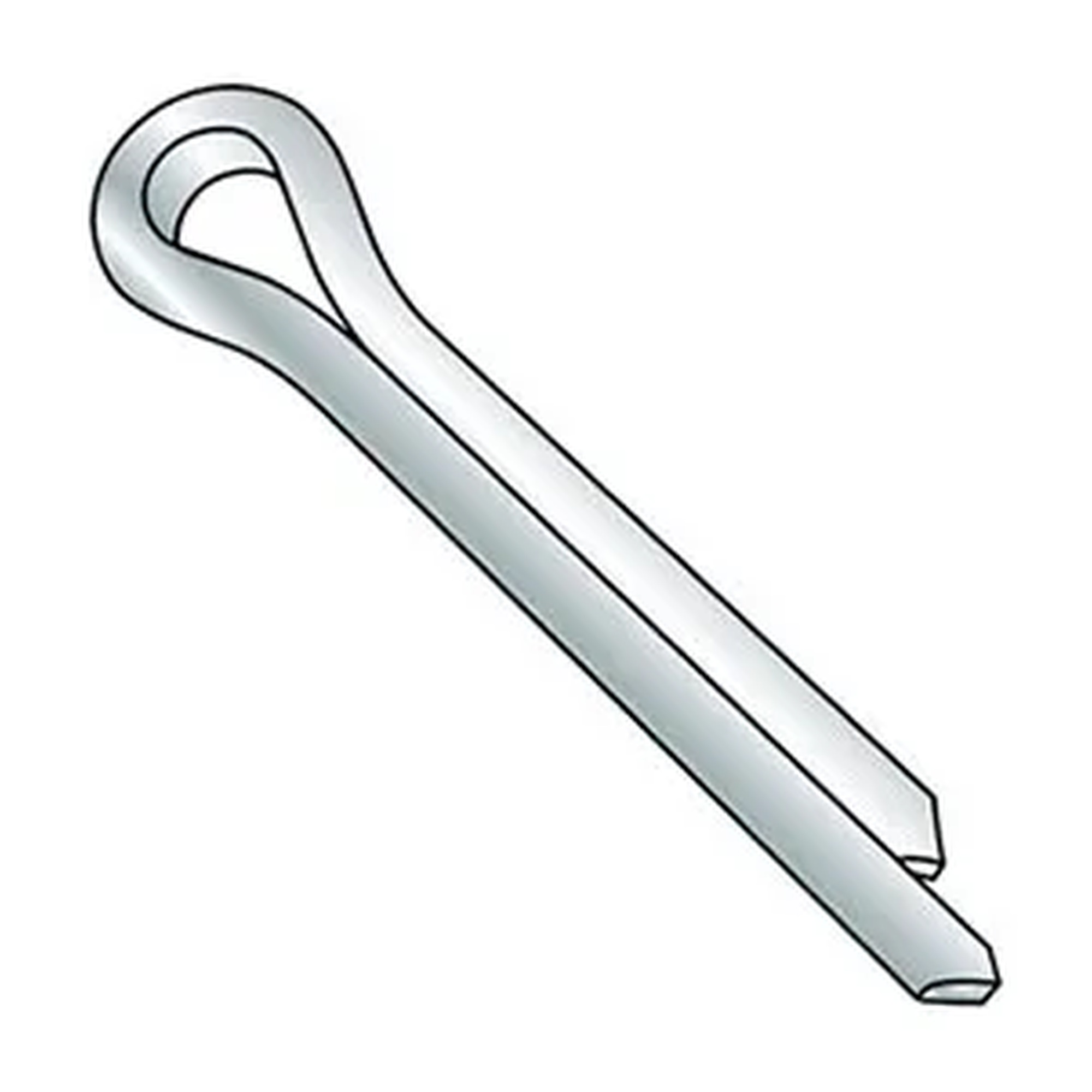 M2 x 25 mm Steel Zinc Cotter Pins, Pack of 100