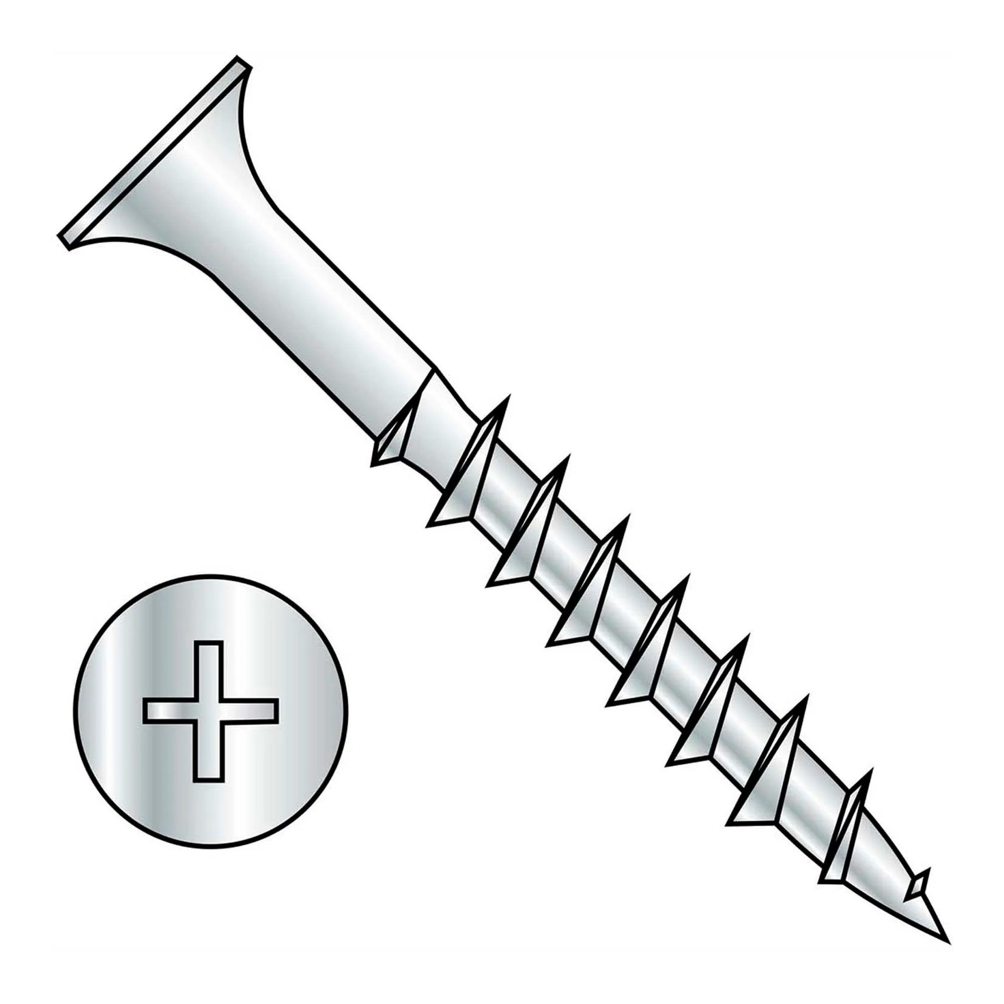 #8 x 1-5/8 Phillips Bugle Head Sharp Point Deck Screws, Dacrotized, 2,000-Pack