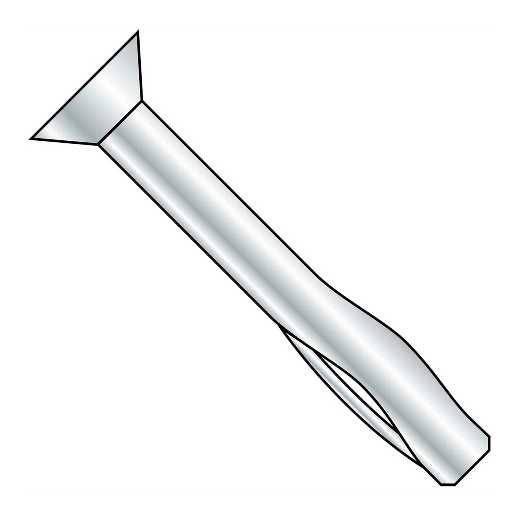 1/4 in. x 2 in. Flat Head Split Drive Anchor, Zinc, 100-Pack