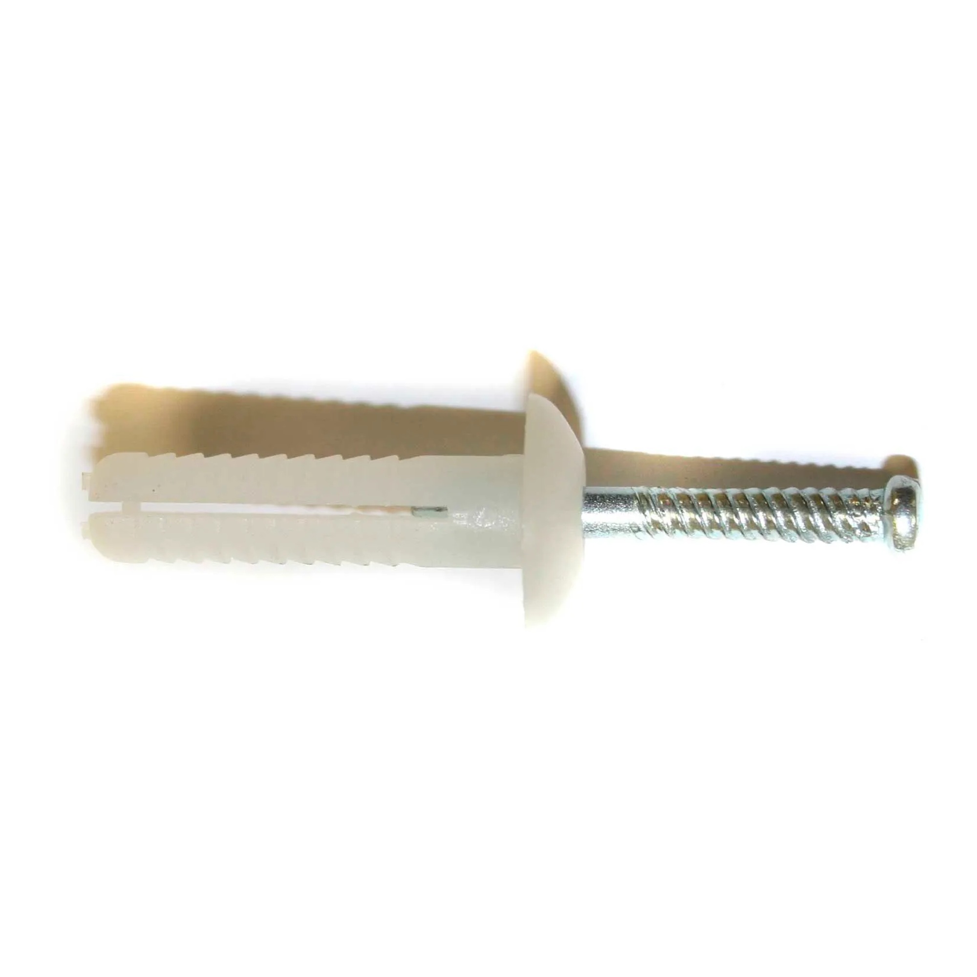 Nylon Mushroom Head Nail Anchors, 1/4 in. x 1 in., Pack of 100
