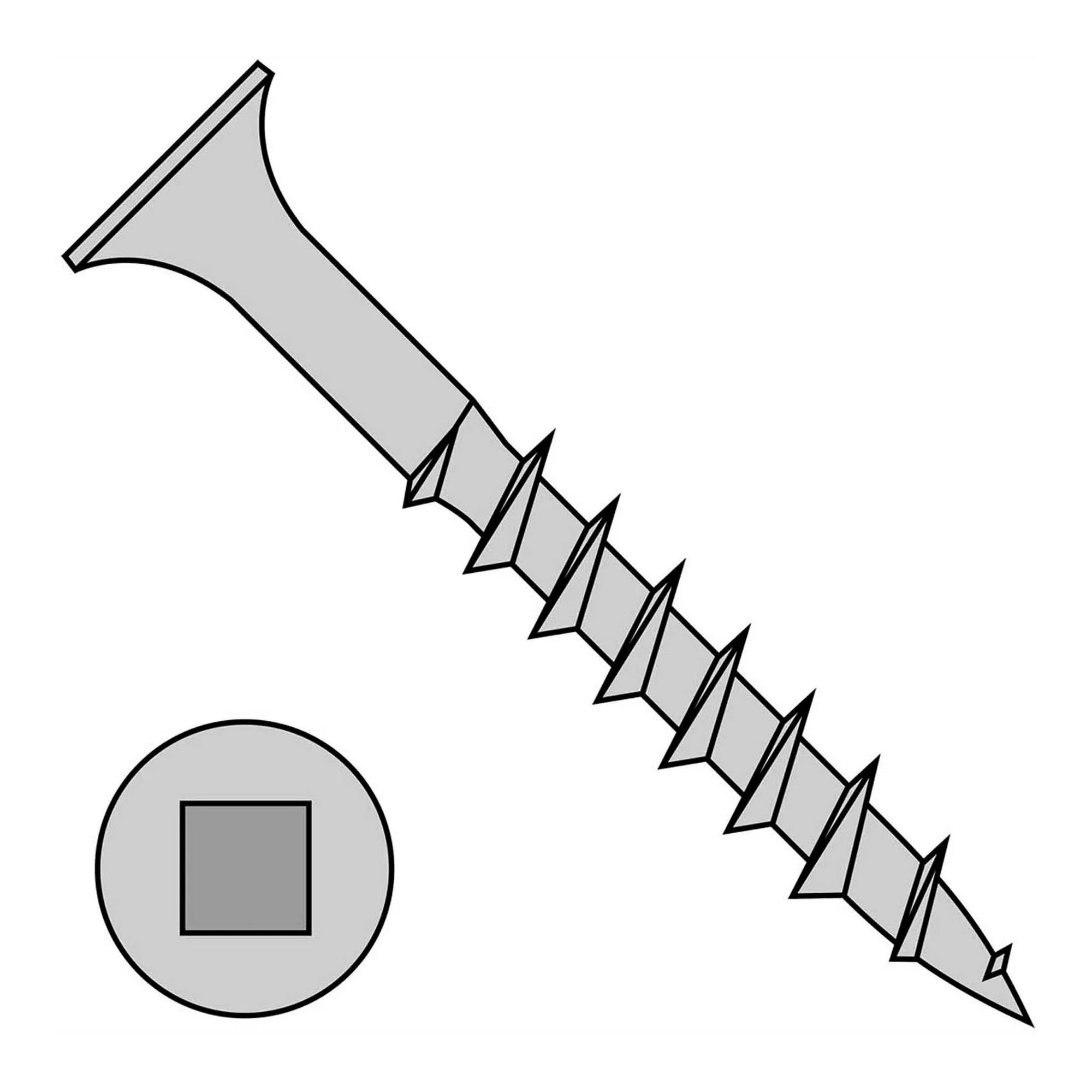 #8 x 1-1/4 in. Bugle Head Square Drive Coarse-Thread Sharp-Point Drywall Screws, 2,500 Pack