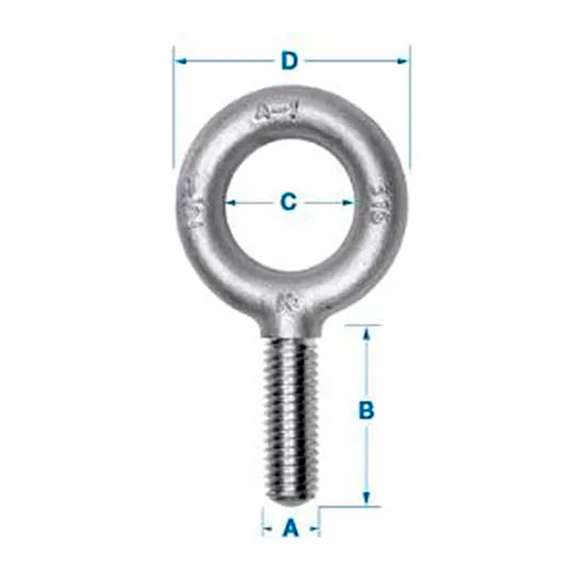 316 Stainless Steel 1/2-13 Fully Threaded Eyebolt
