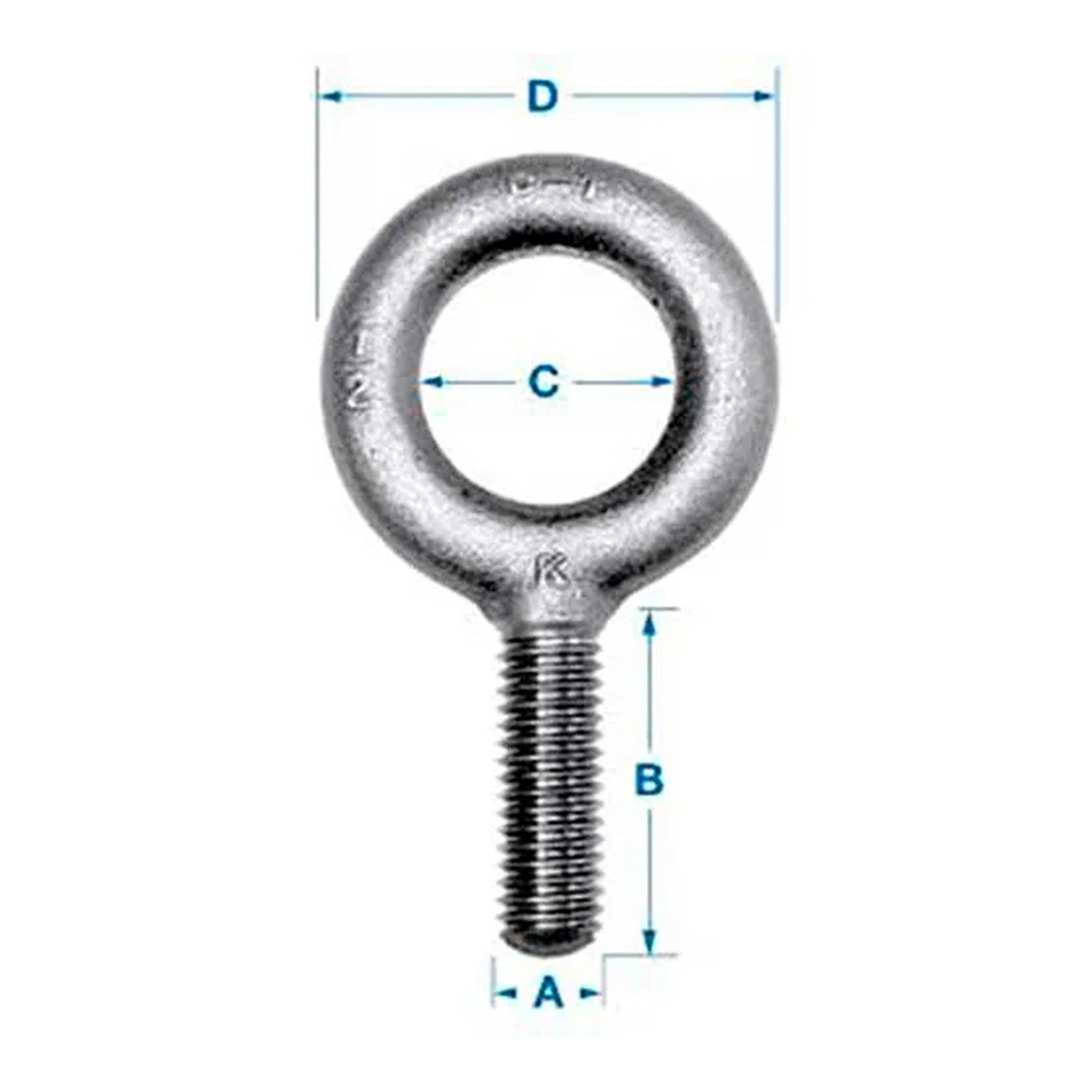 Plain Pattern Carbon Steel Eye Bolt, 1/4-20 x 1 in. Shank