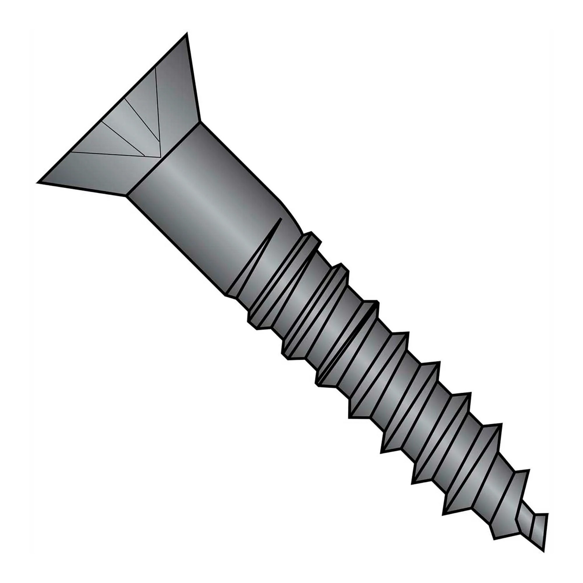 #9 x 1-1/2 in. Phillips Flat Head Wood Screws, Black Oxide and Oil, 2,000-Pack