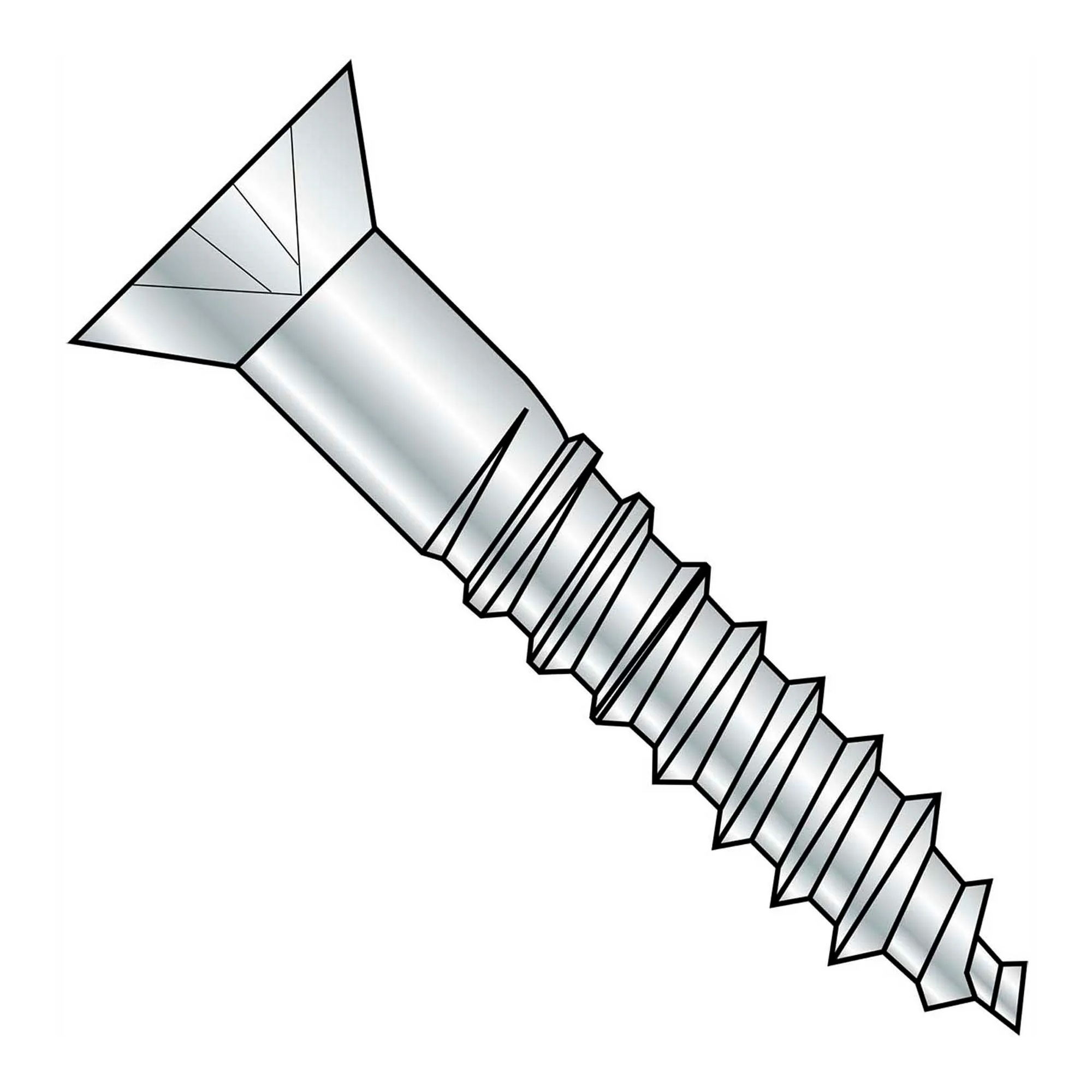 #8 x 2 in. Phillips Flat Head Wood Screws, Zinc, 1,800-Pack