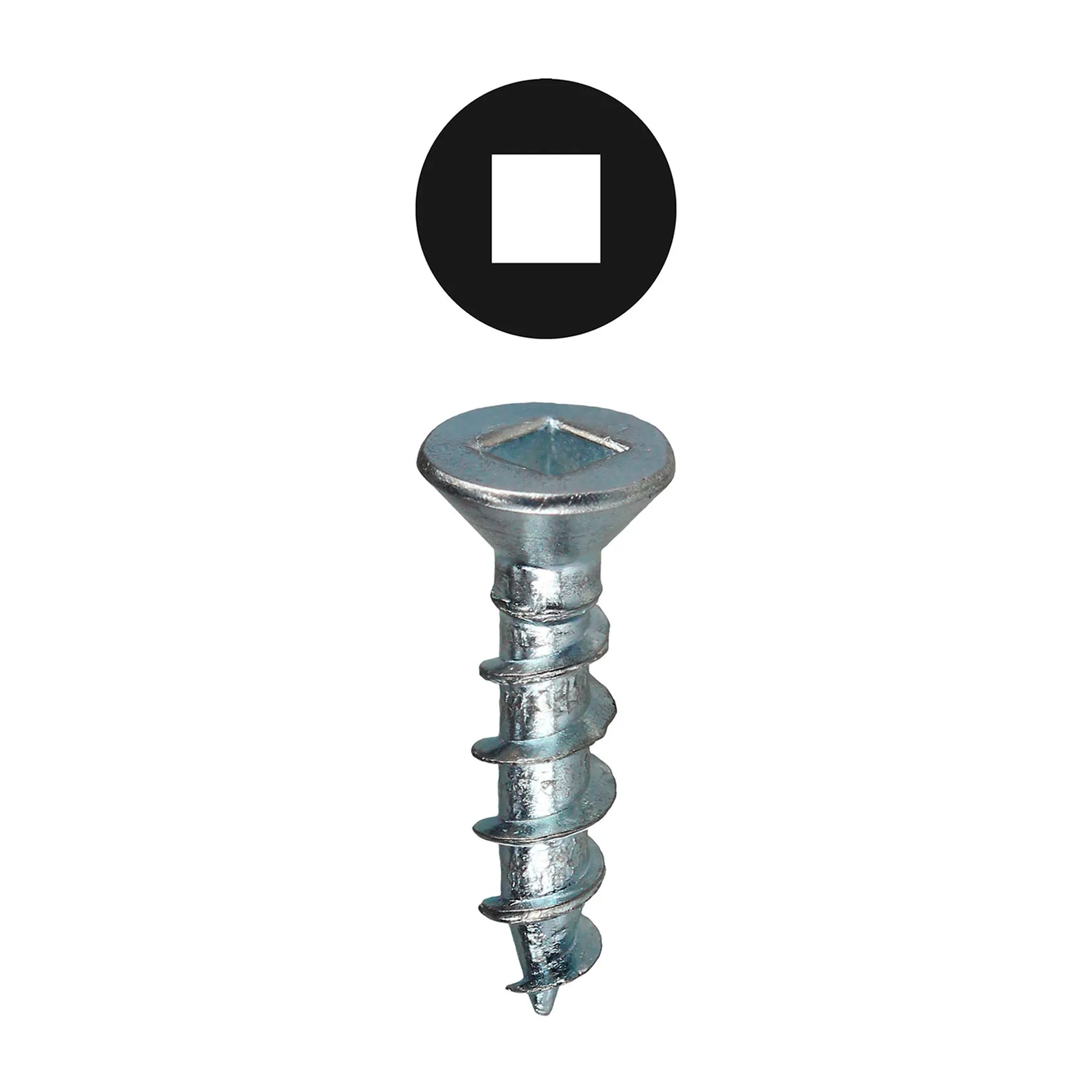 #12 x 2-1/2 in. Flat Head Square Drive Wood Screws, Carbon Steel, 100-Pack