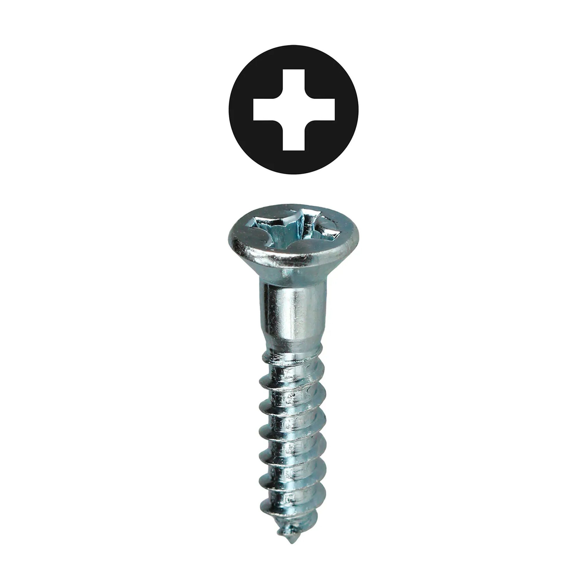#8 x 1-1/4 in. Phillips Flat Head Wood Screws, 100-Pack