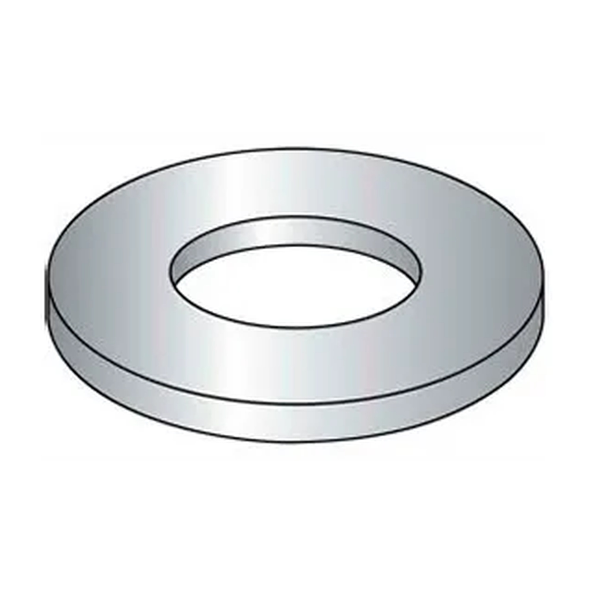 M3 Clear Zinc Steel Flat Washers, 100-Pack