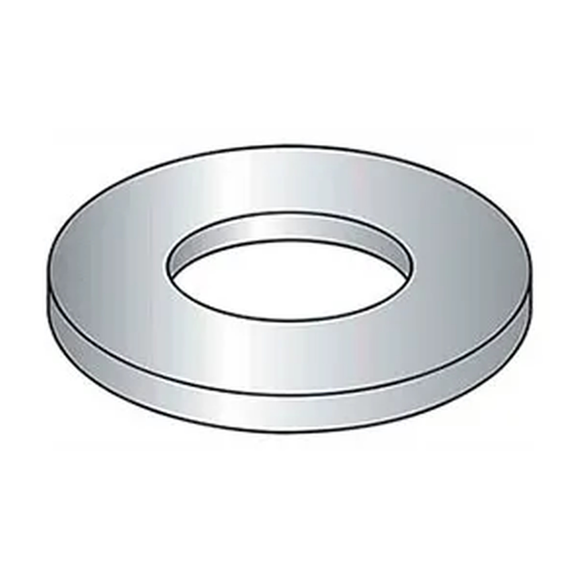 M10 Steel Zinc Flat Washer, DIN 125B, 100-Pack