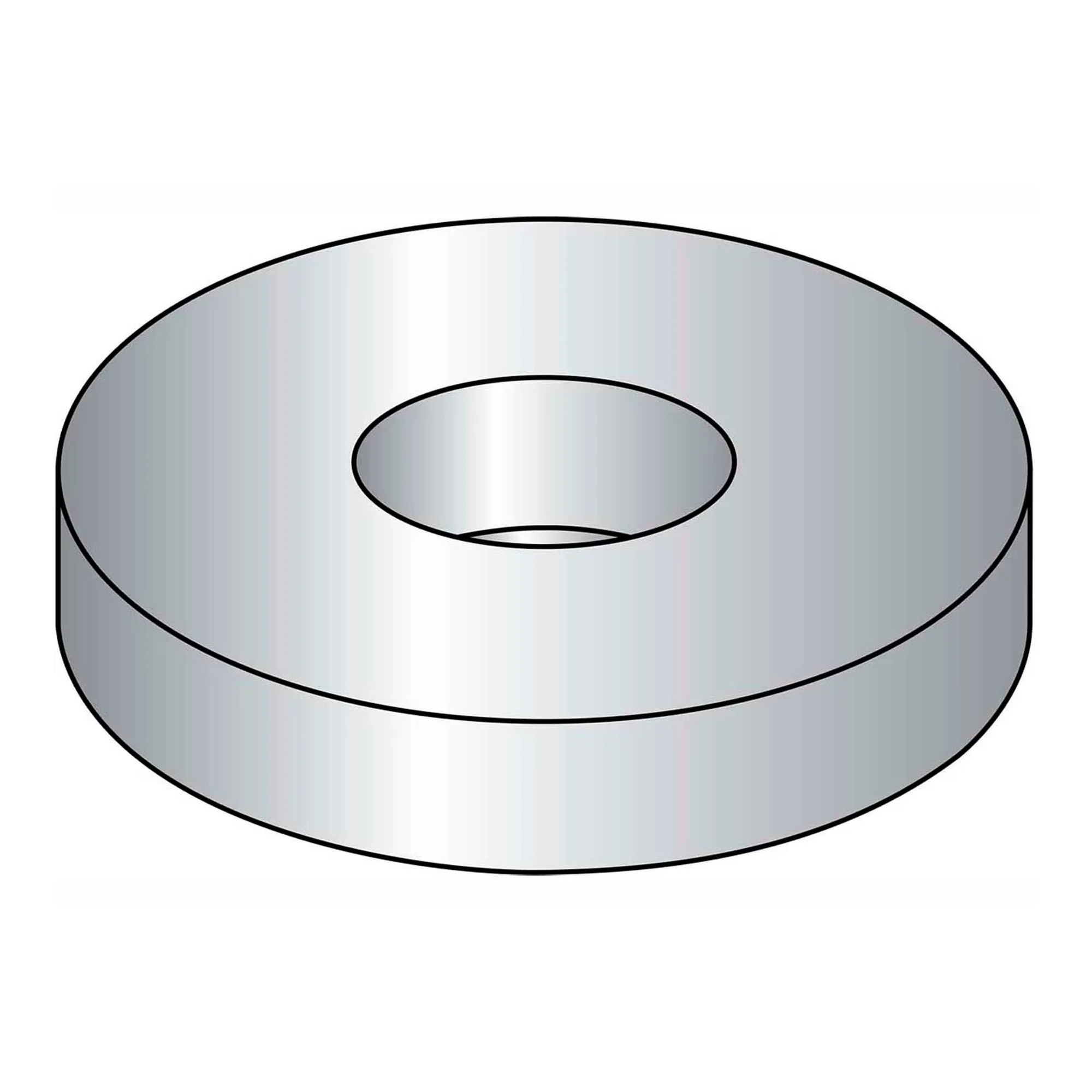 1/2 in. 18-8 Stainless Steel Flat Washers, Pack of 100