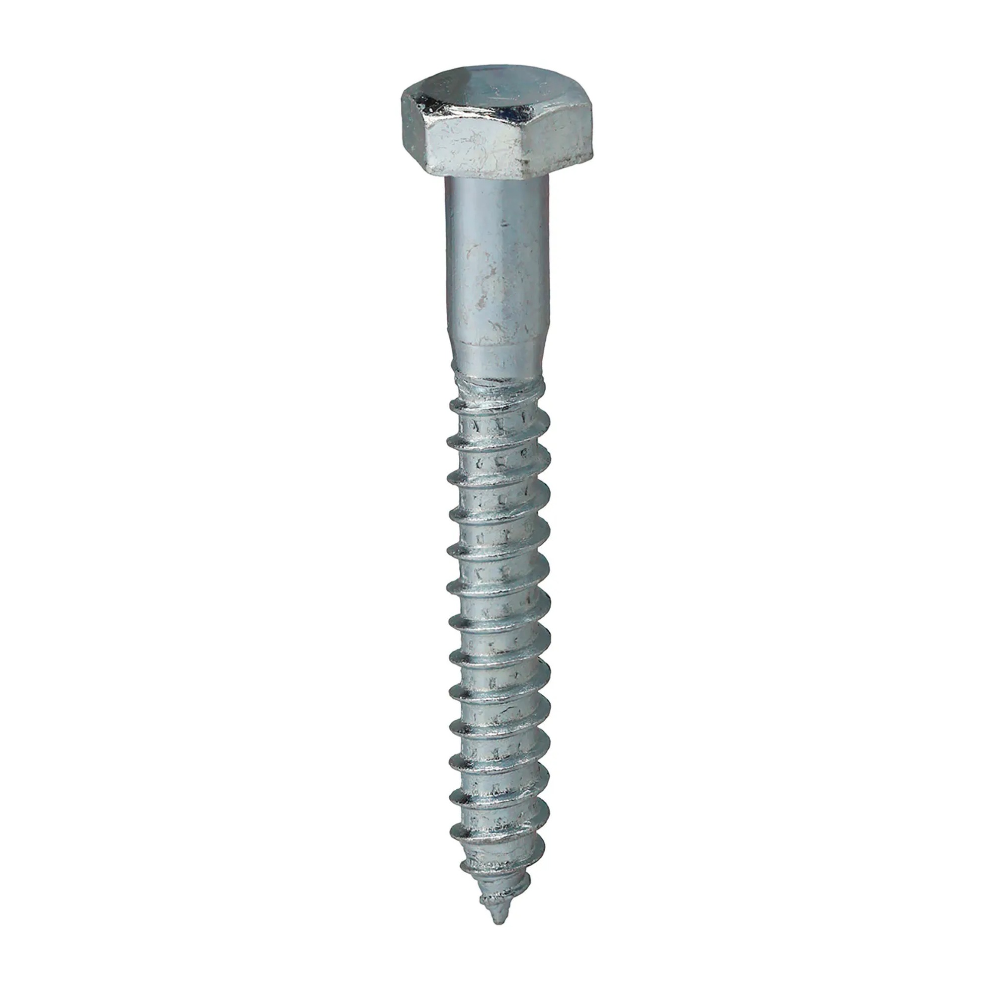 Hex Head Carbon Steel Lag Screw, 5/16 in. x 2 in., 100-Pack