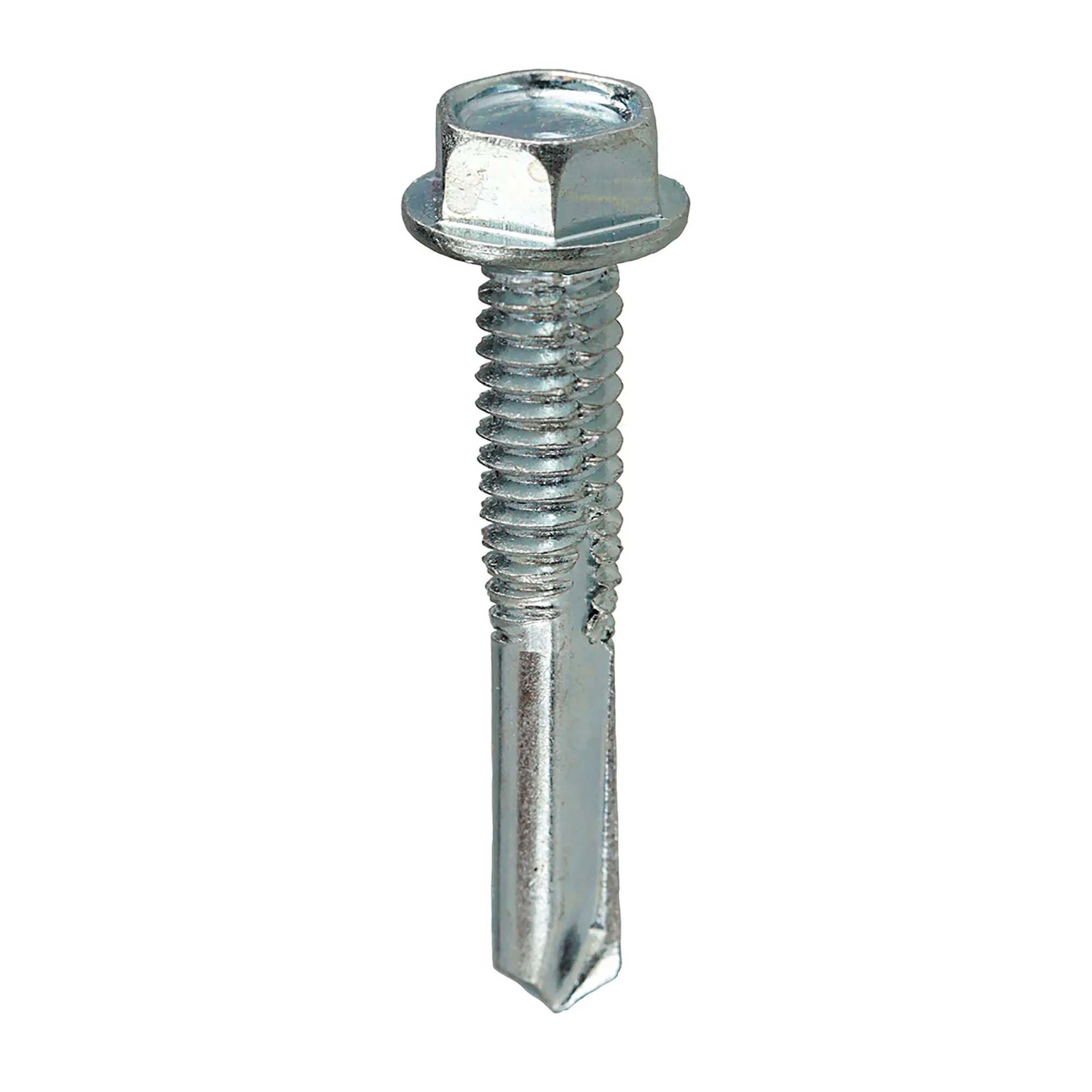 #12 x 1-1/4 in. Self-Drilling Hex Washer Head Screws, 100-Pack