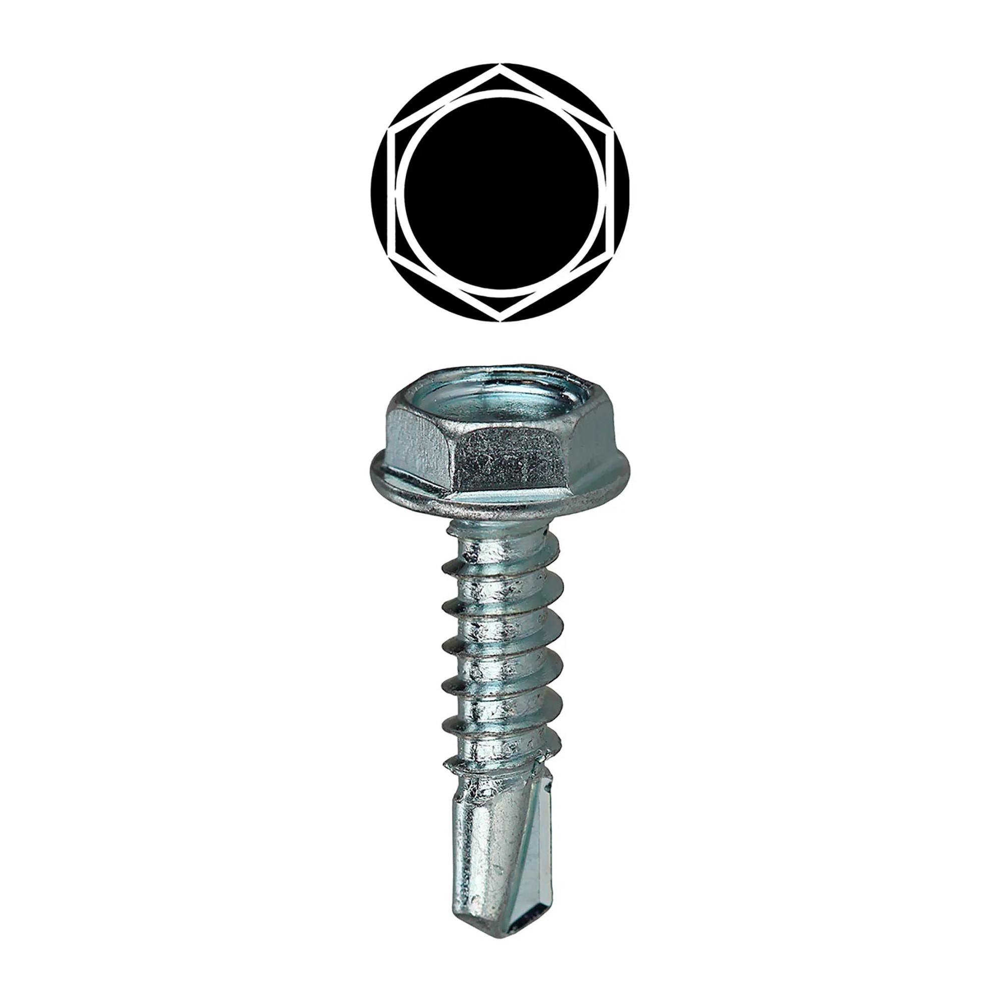 #10 x 3/4 in. Hex Washer Head Self-Drilling Screws, 100-Pack