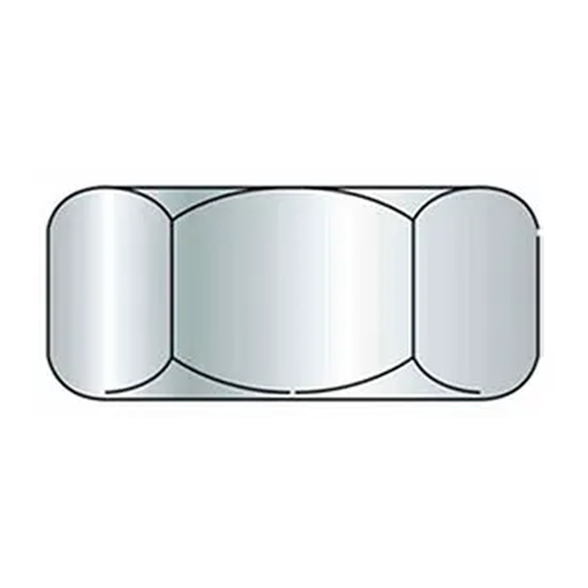 M6 x 1.0 Steel Clear Zinc Hex Nuts, Class 8.8, 100-Pack