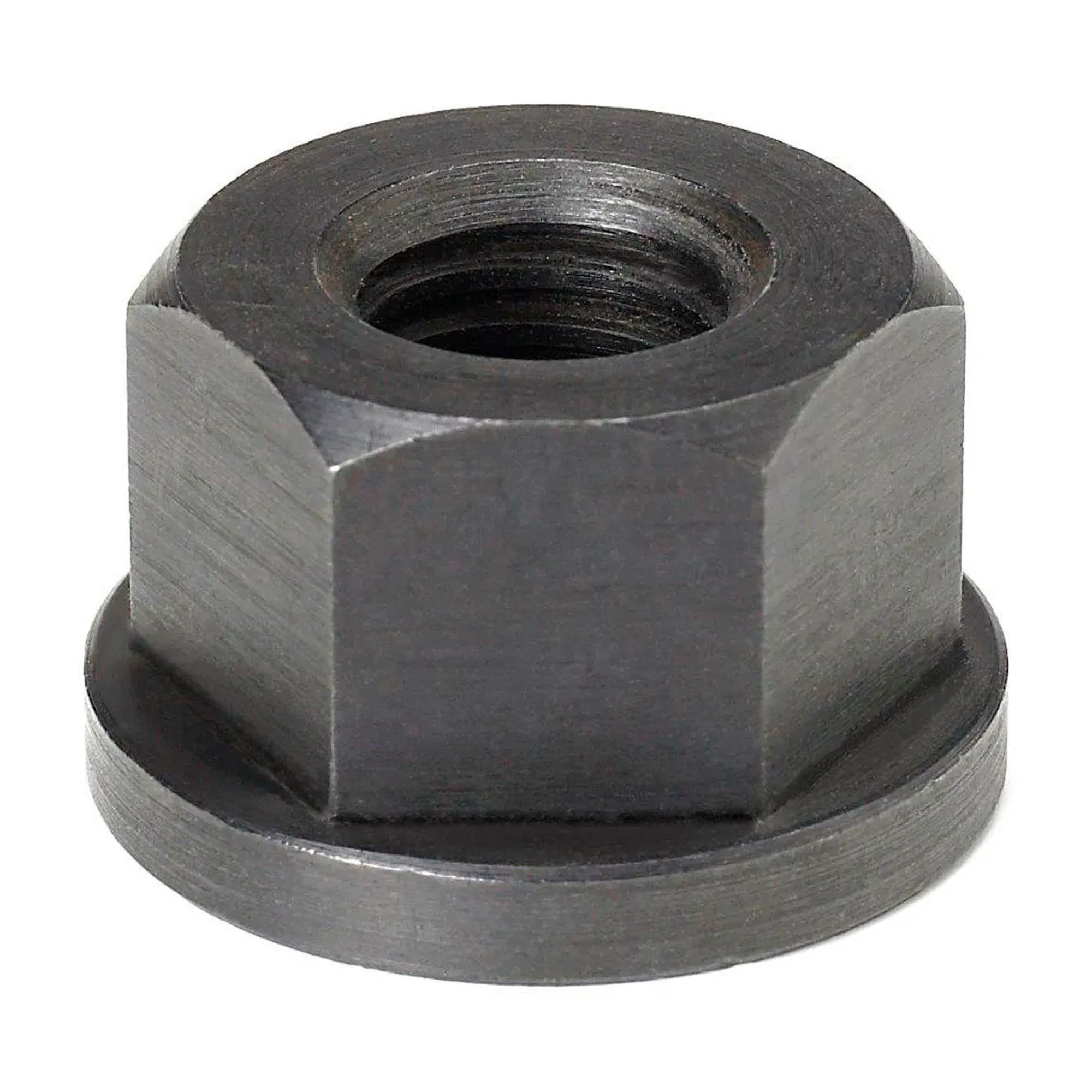 M12 x 1.75 Steel Black Oxide Hex Flange Nut