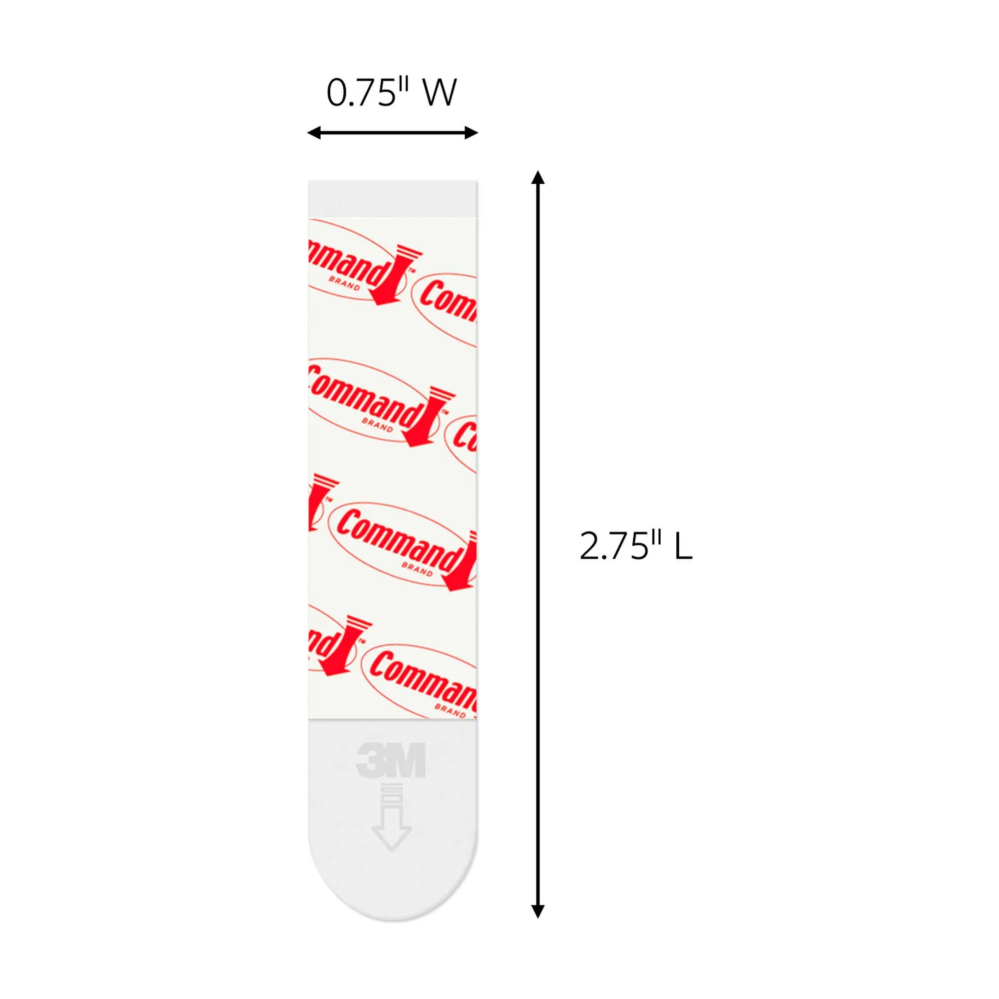 Medium white indoor hook replacement strips, 12-pack
