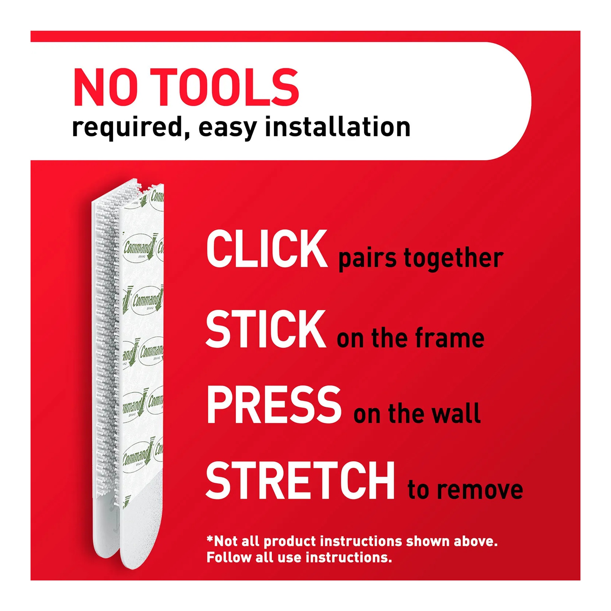 White picture hanging strips, 24-pack, with 10 lb capacity