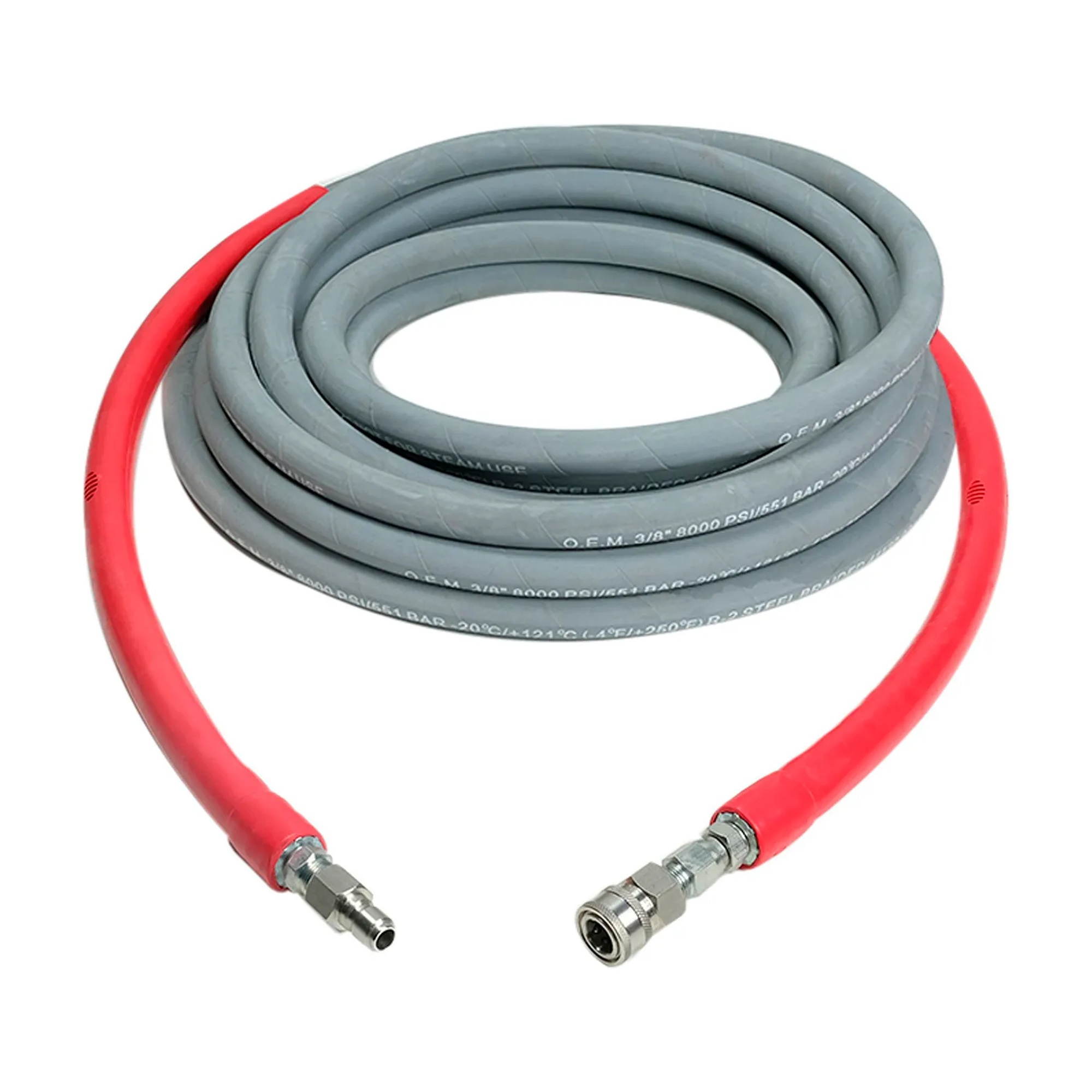 Wrapped Rubber Hot Water Pressure Washer Hose, 3/8 in. x 200 ft., 8,000 PSI